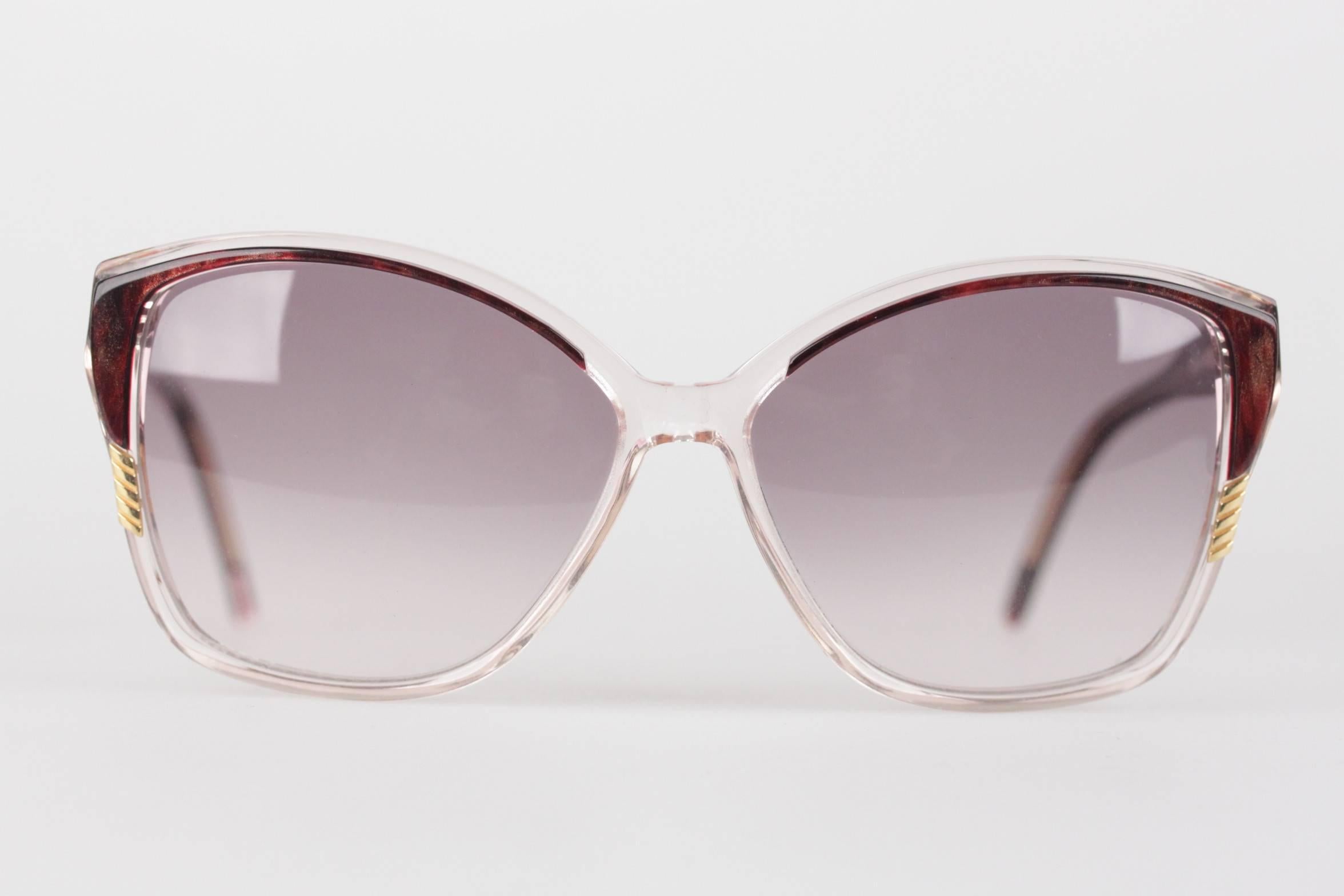 Women's YVES SAINT LAURENT Vintage MINT Marbled Handmade Sunglasses 8728 P 124