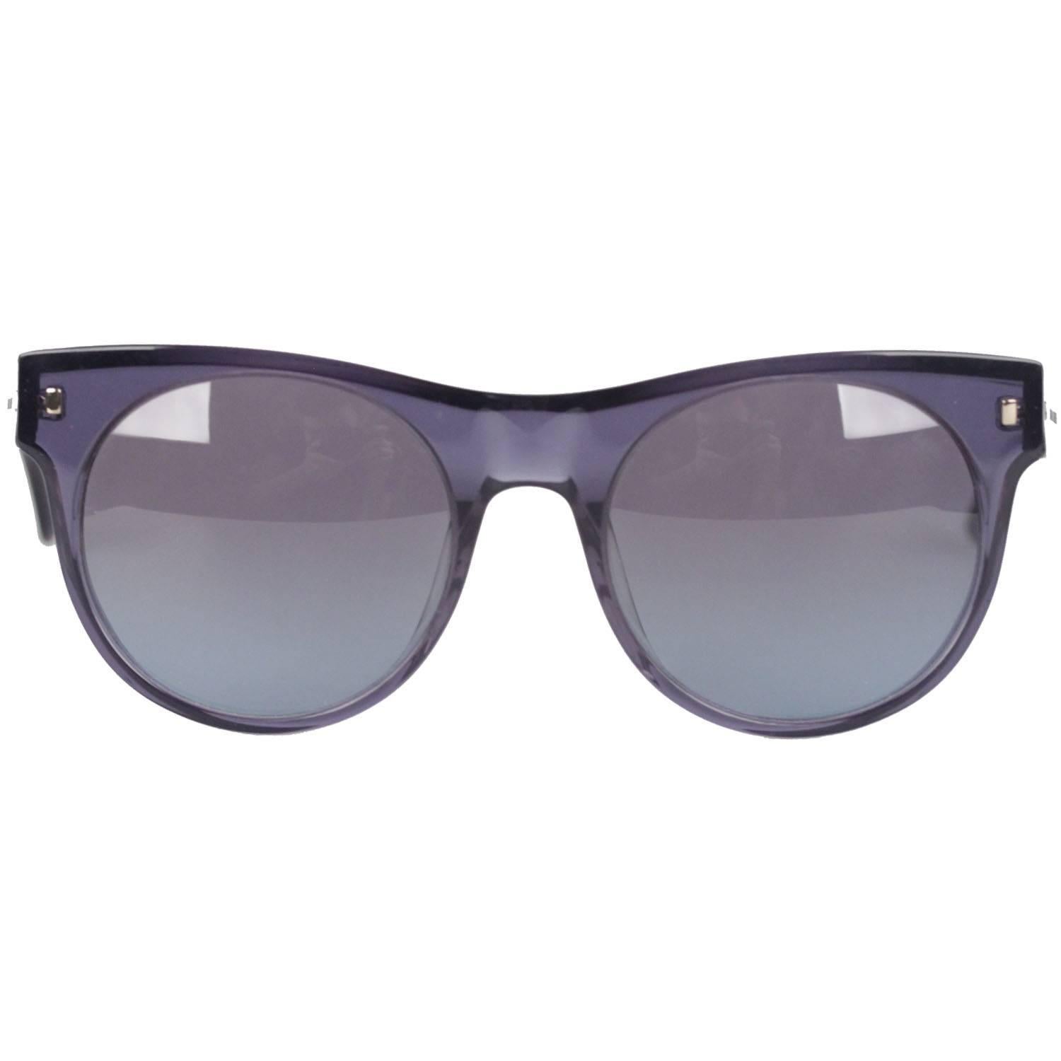 Saint Laurent Paris Blue Round Mint Sunglasses YSL 6360-N-S 53mm NOS