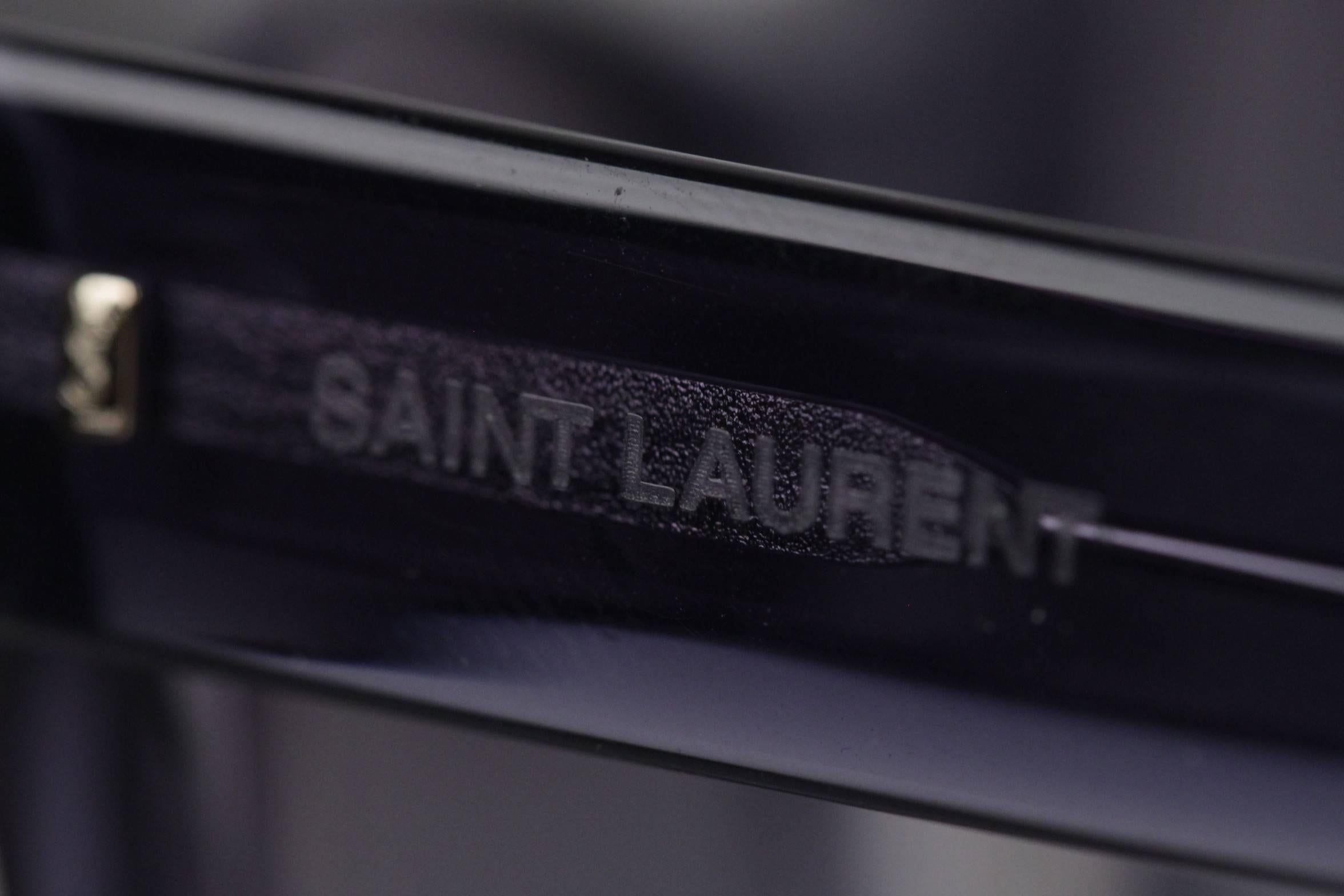 Saint Laurent Paris Blue Round Mint Sunglasses YSL 6360-N-S 53mm NOS 1