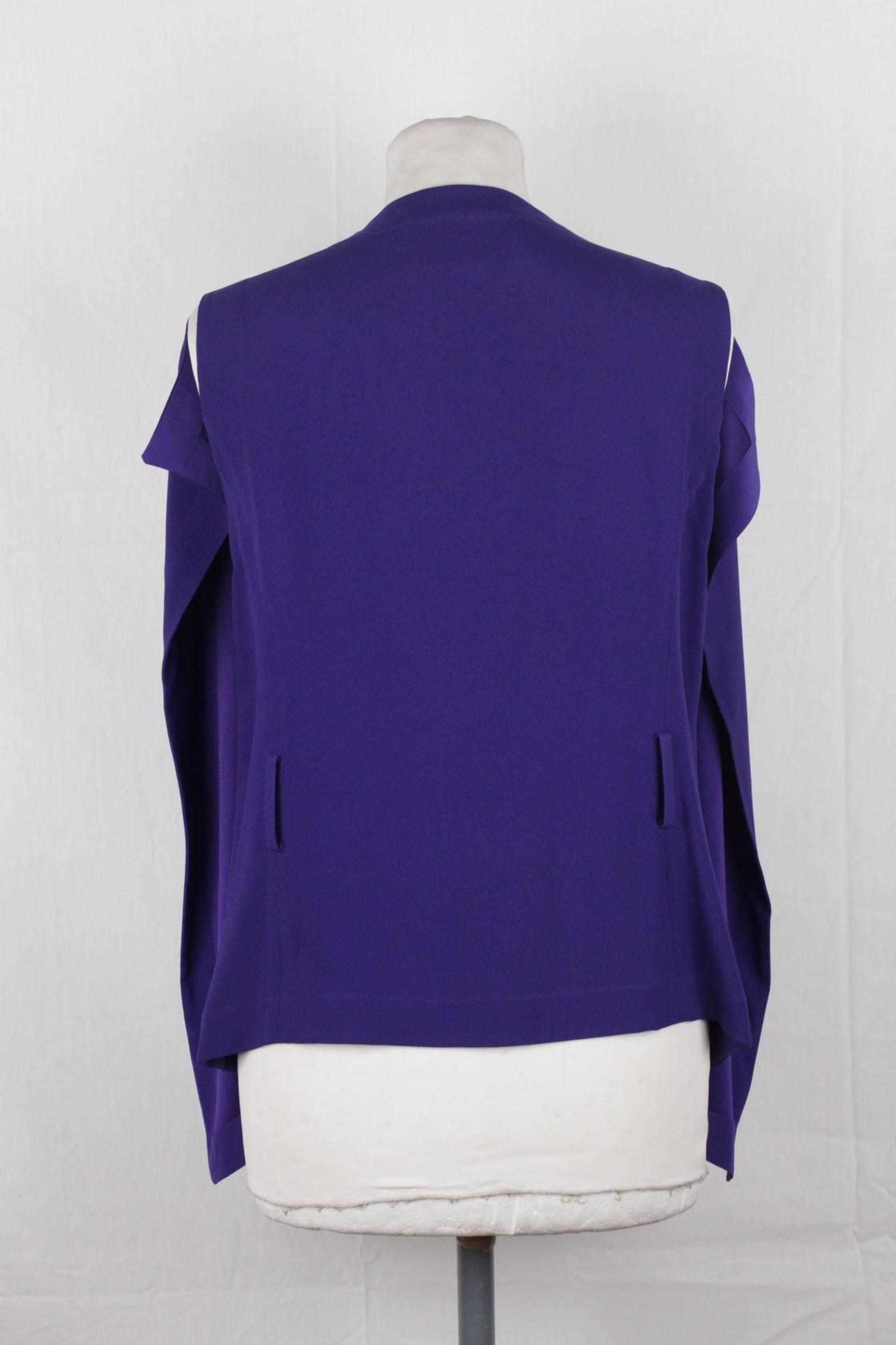 VIONNET Purple Silky Fabric SLEEVELESS BLOUSE Size 40 3
