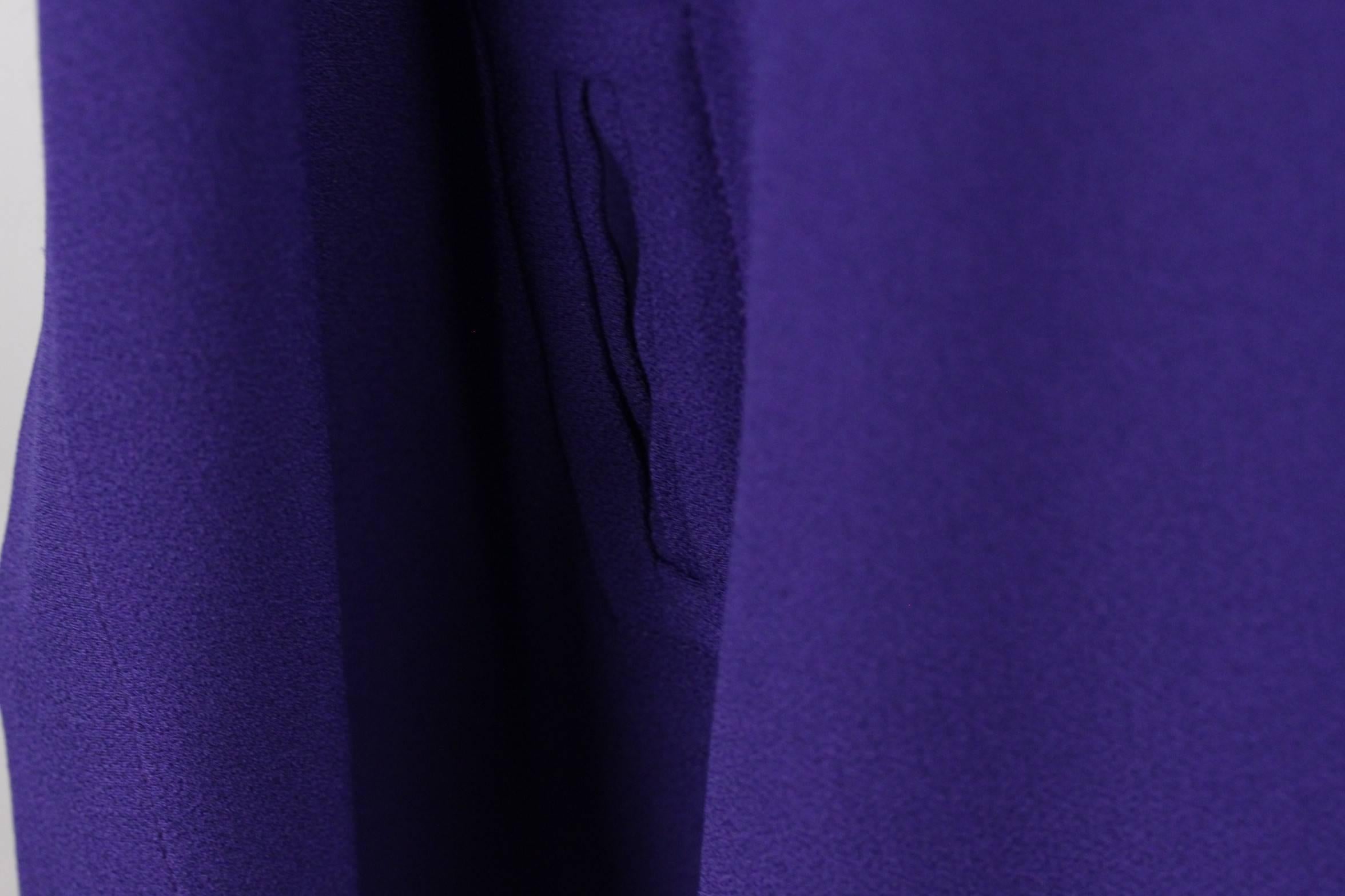 VIONNET Purple Silky Fabric SLEEVELESS BLOUSE Size 40 2