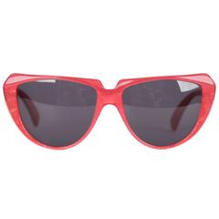 YVES SAINT LAURENT Retro 8704 PO 72 Cat Eye MINT Red SUNGLASSES