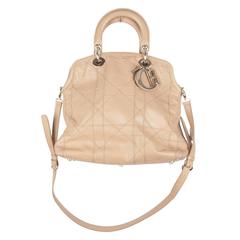 CHRISTIAN DIOR Beige Cannage Leather GRANVILLE TOTE Handbag 5