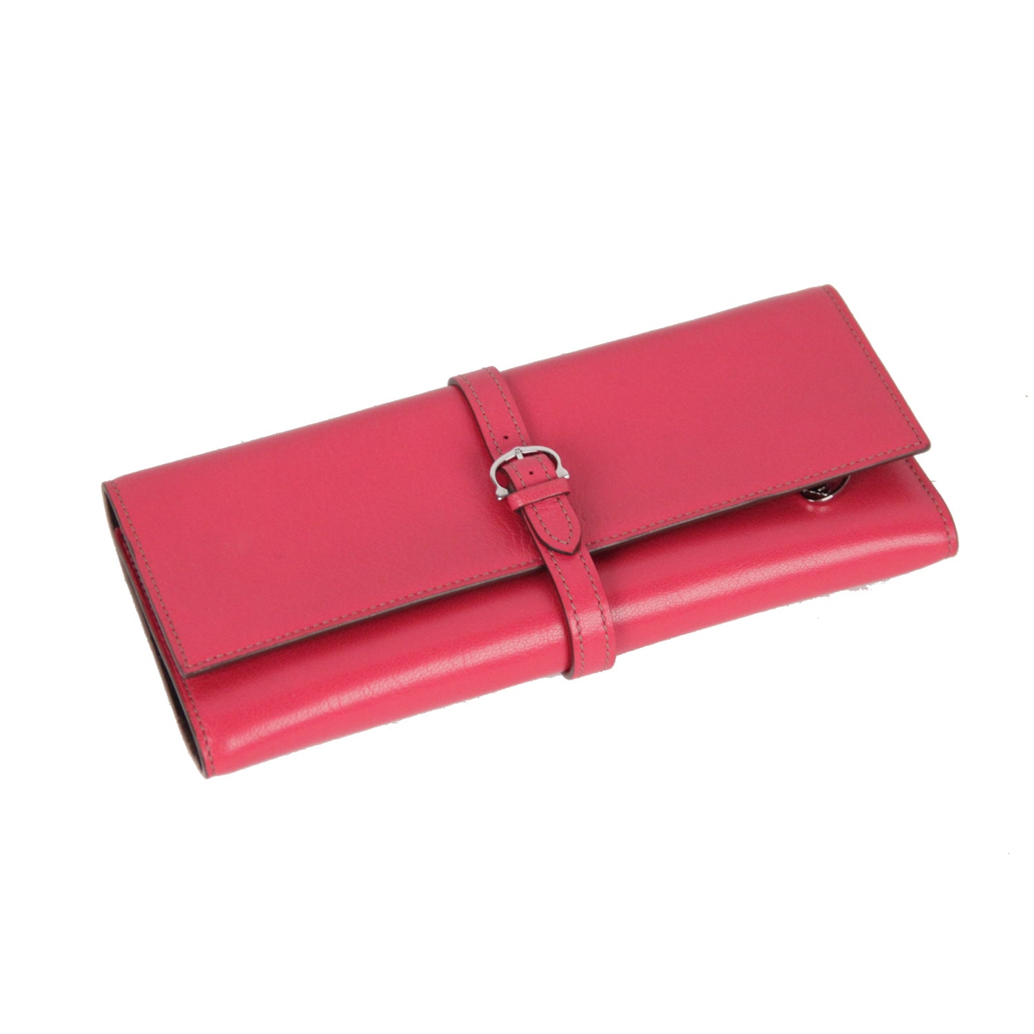 CARTIER VINTAGE Pink Leather JEWELRY ROLL Holder TRAVEL CASE For Sale at  1stDibs