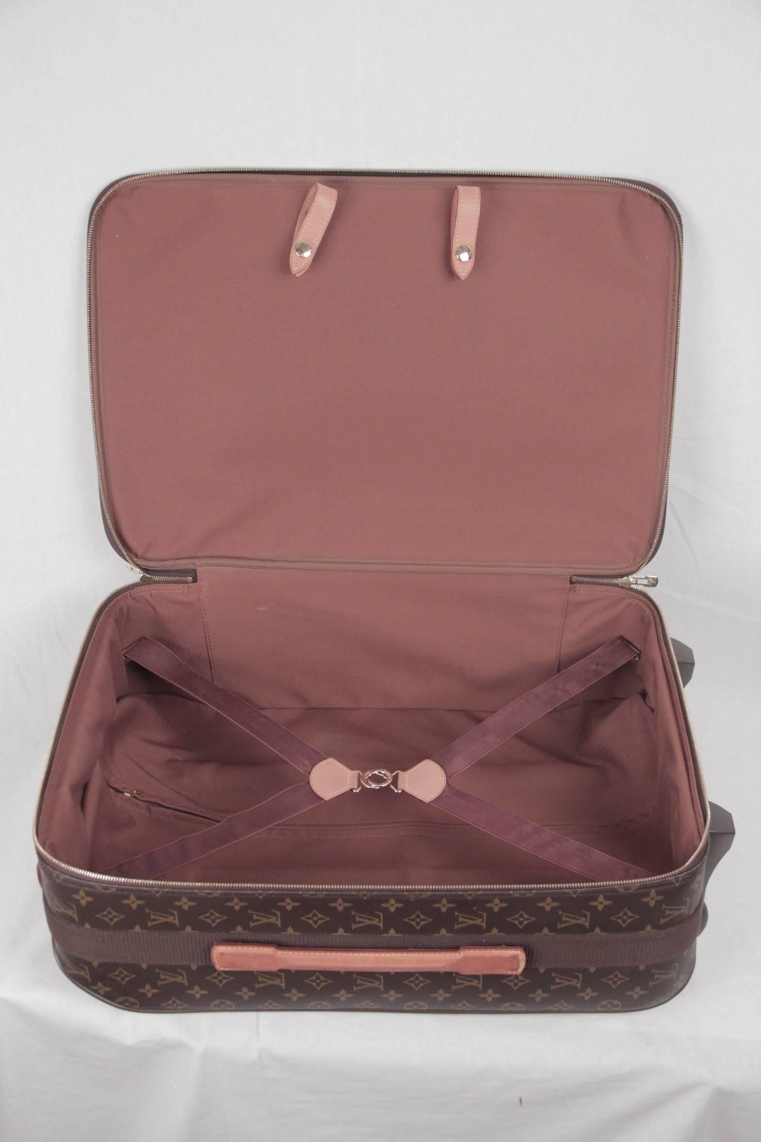 LOUIS VUITTON Monogram Canvas PEGASE 60 Rolling SUITCASE Travel Bag In Good Condition In Rome, Rome
