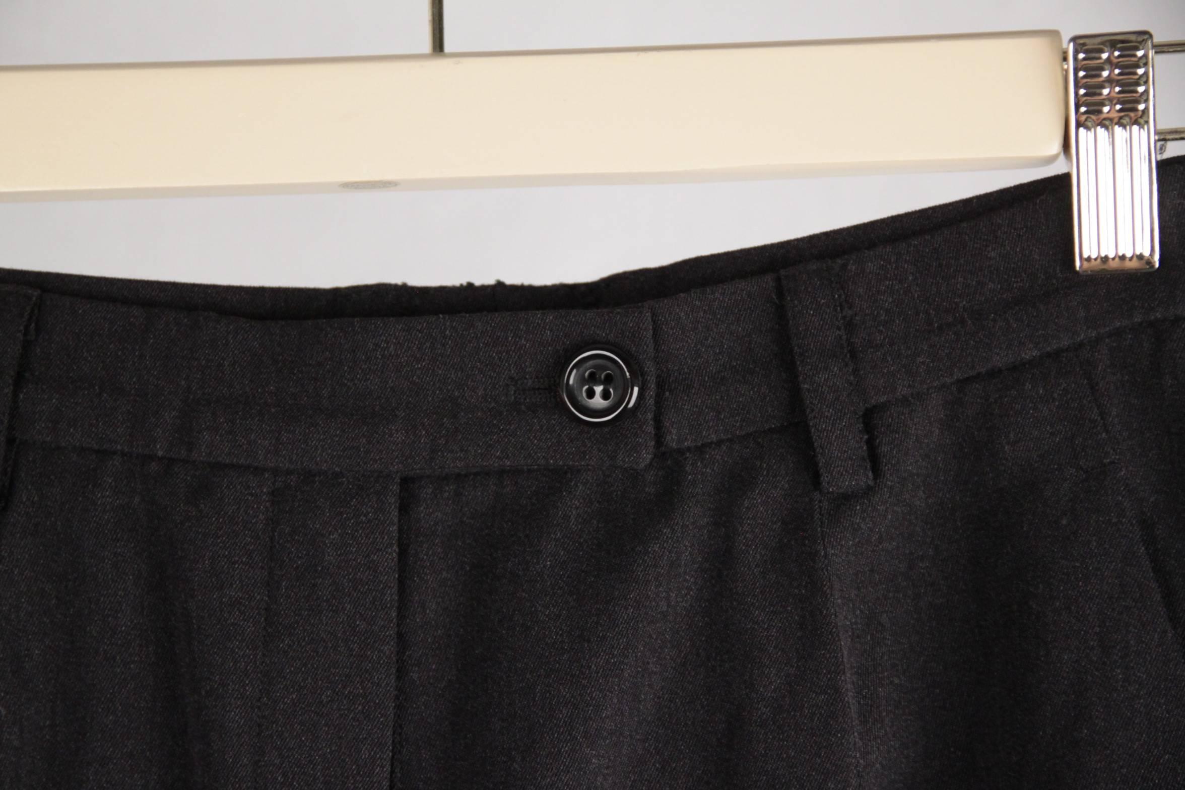 Women's JIL SANDER Gray New Wool PANT SUIT w/ Waistcoat VEST Size S