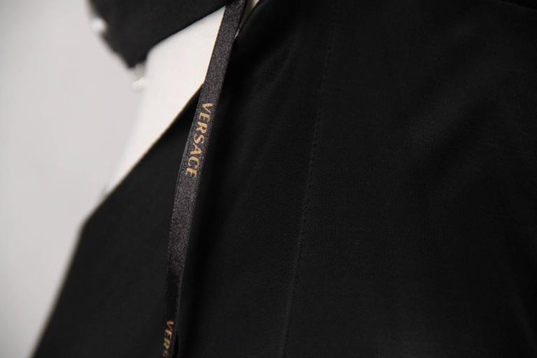 VERSACE Black Jersey HALTERNECK DRESS Size 42 For Sale at 1stDibs ...