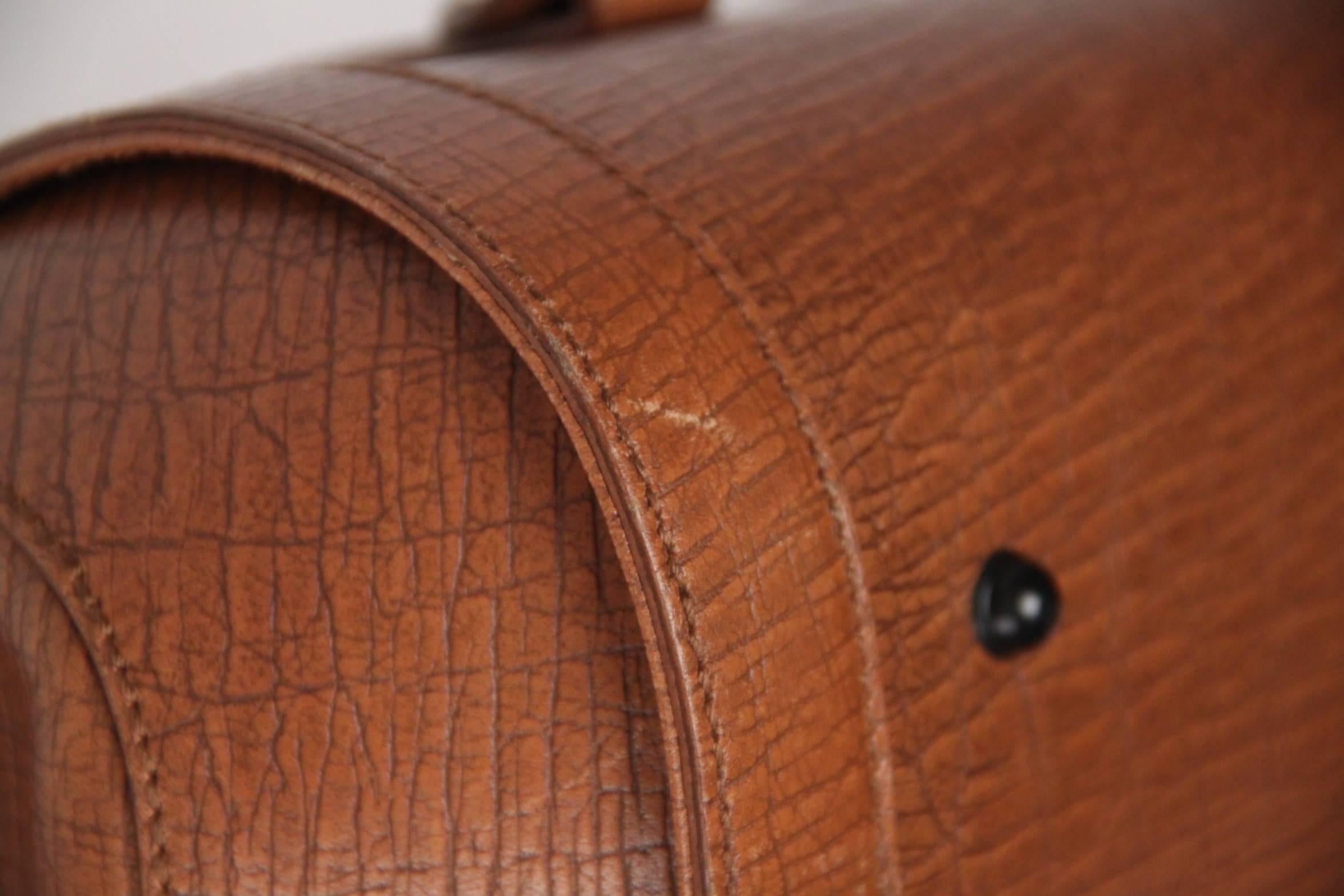 Brown GUCCI Tan Leather BULLET BAG Handbag TOM FORD ERA Satchel w/ BAMBOO
