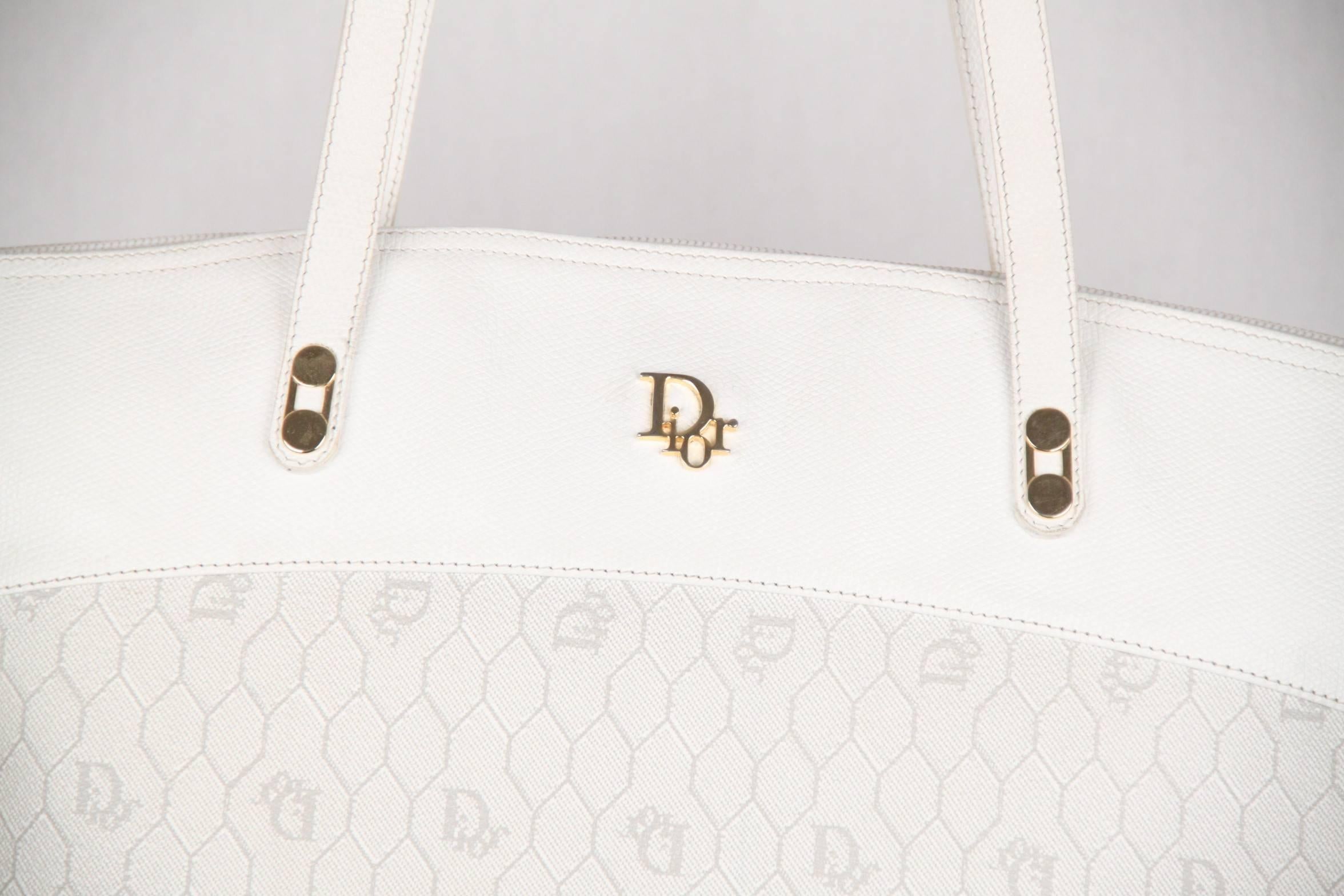 christian dior tote bag white