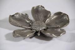 GUCCI VINTAGE Silver Metal FLOWER ASHTRAY w/ 5 Removable Petals