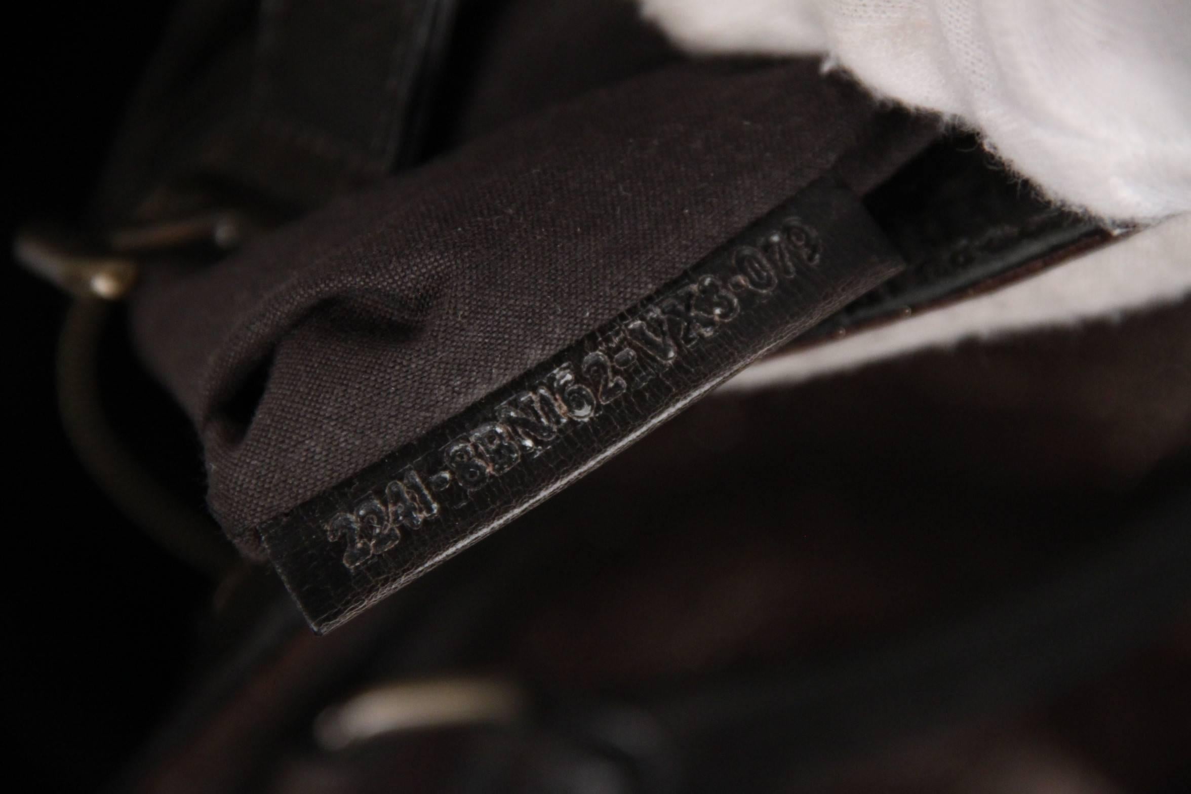 Women's Authentic FENDI Brown Metallic Leather BAG DE JOUR BAG Tote SATCHEL