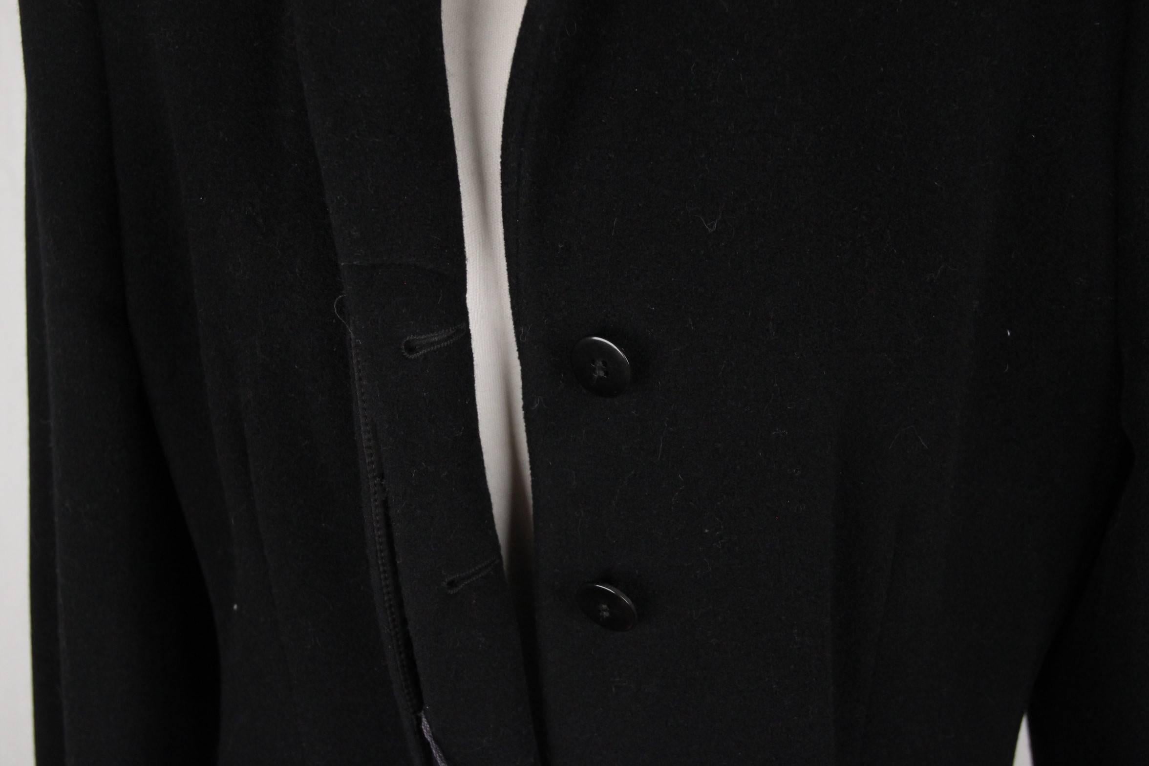 GIORGIO ARMANI BLACK LABEL Black FULL LENGHT COAT Size 46 In Good Condition In Rome, Rome