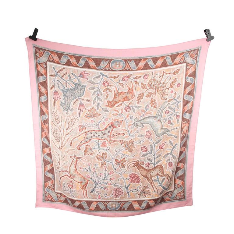HERMES Cashmere and Silk LARGE SCARF Shawl PAVEMENT Maurice Tranchant ...