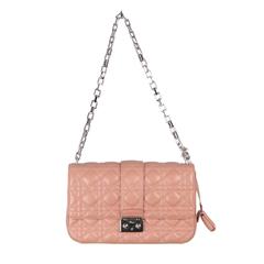CHRISTIAN DIOR Pink CANNAGE Quilted Leather MISS DIOR Shoulder Bag
