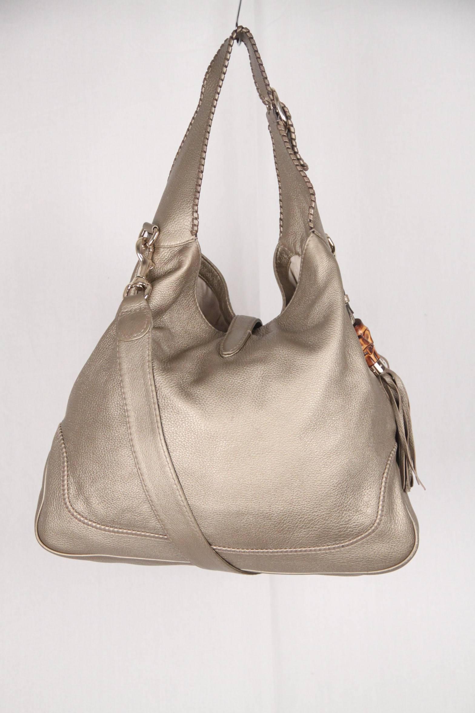 Women's GUCCI Metallic Leather NEW JACKIE Bag HOBO