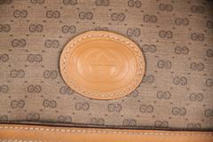 GUCCI VINTAGE Tan GG MONOGRAM Canvas WEEKENDER Travel Bag