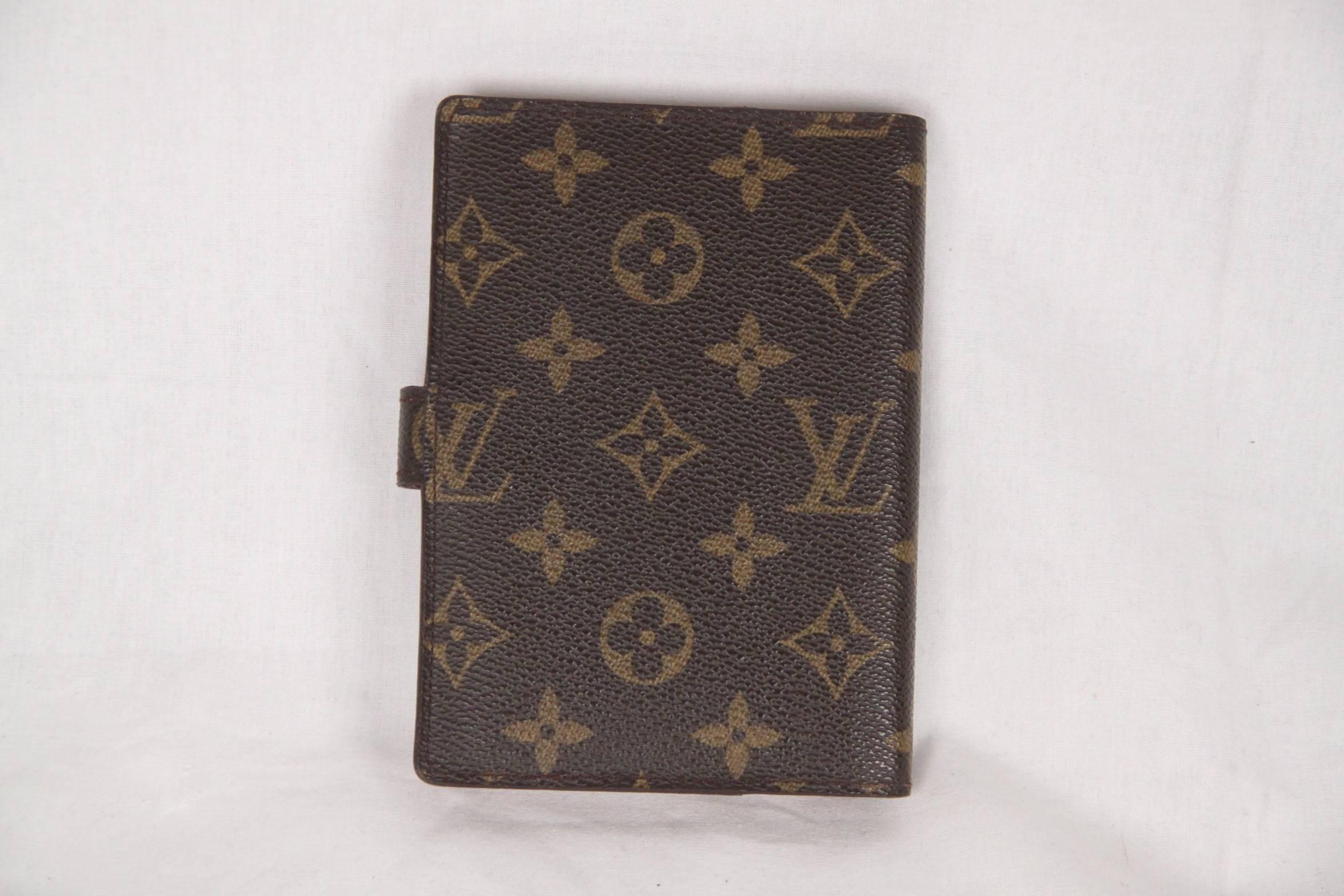 Women's LOUIS VUITTON Brown Monogram Canvas SMALL 6 RING AGENDA COVER