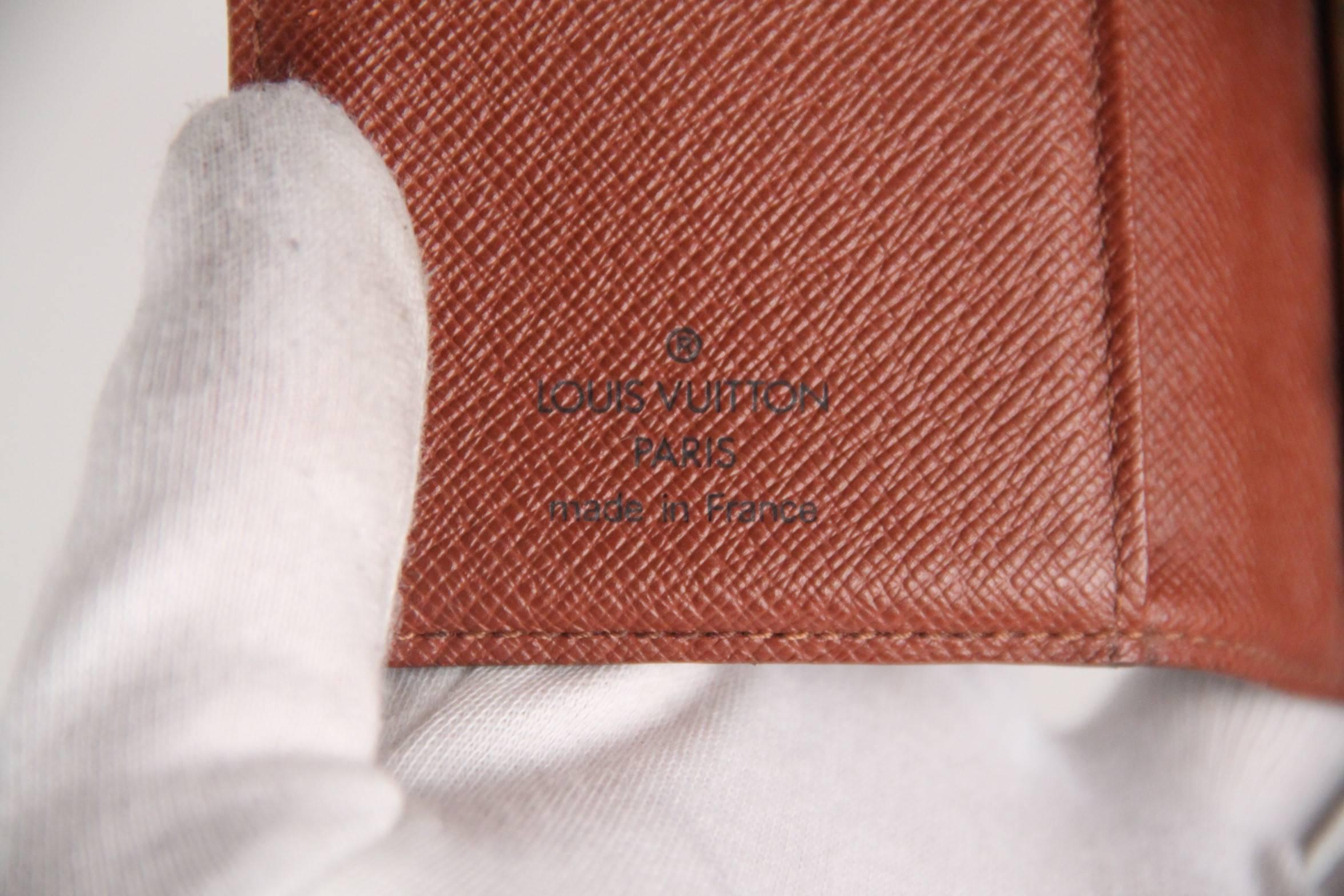 LOUIS VUITTON Brown Monogram Canvas SMALL 6 RING AGENDA COVER 1