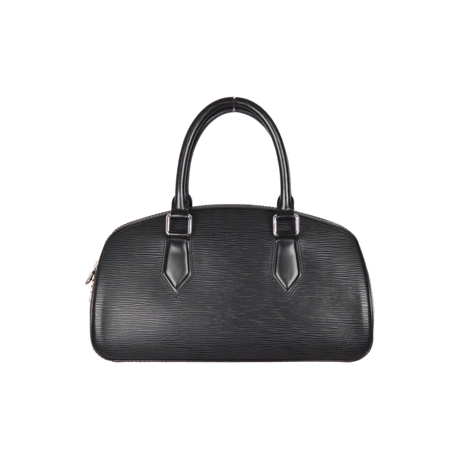 LOUIS VUITTON Black EPI Leather JASMINE Bag SATCHEL