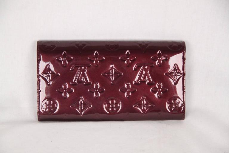 LOUIS VUITTON Amarante MONOGRAM VERNIS Long SARAH WALLET at 1stdibs