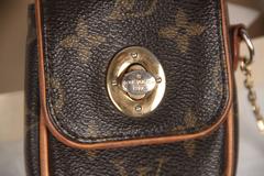 LOUIS VUITTON Brown Monogram Canvas MINI POUCH Keyring