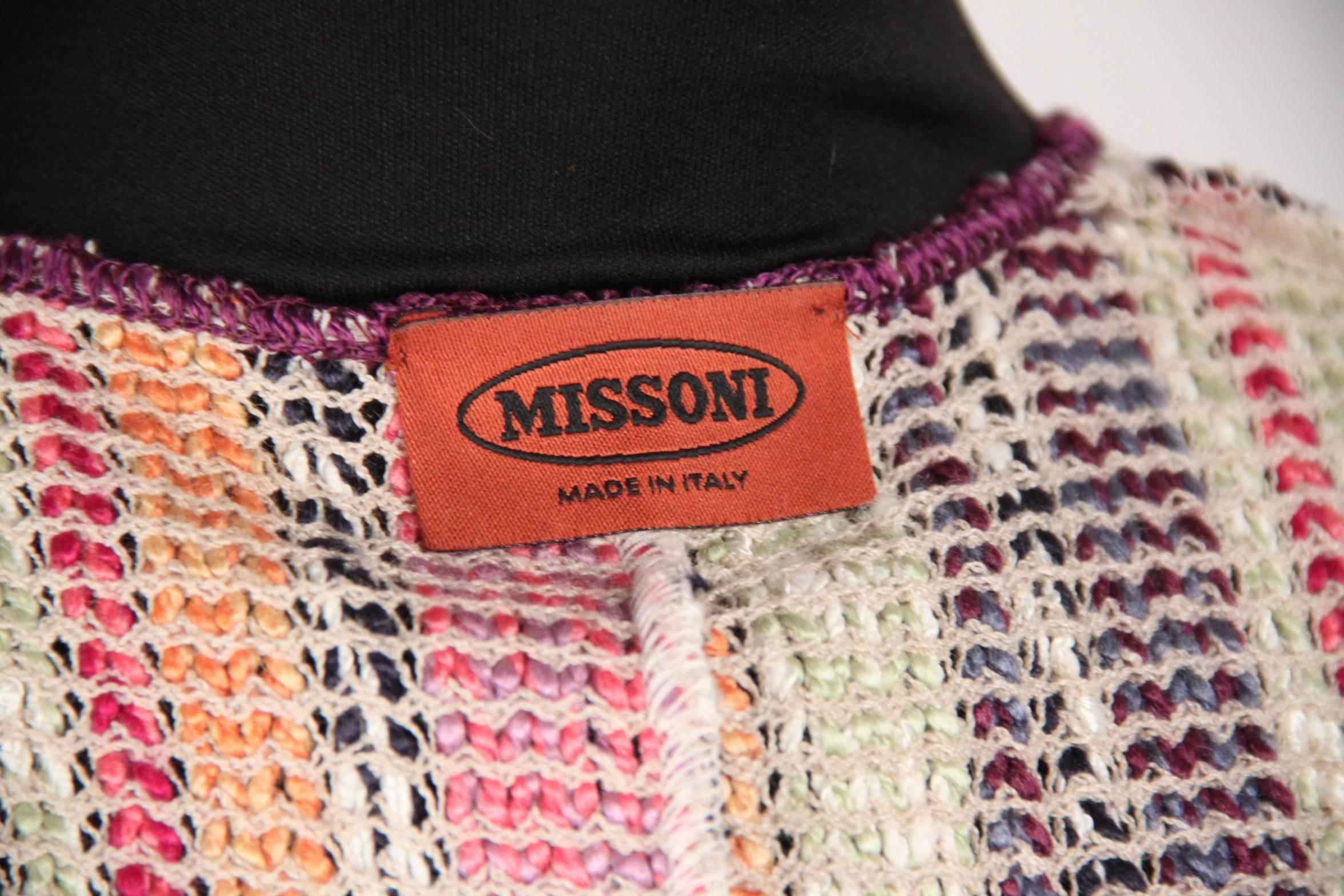 MISSONI Muticolor Knitted Silk Blend COAT 1