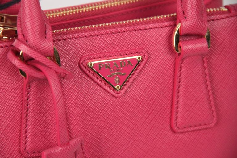 Prada Fuxia Pink Saffiano Lux Leather Satchel Small Dome Bag BL0838 – Queen  Bee of Beverly Hills
