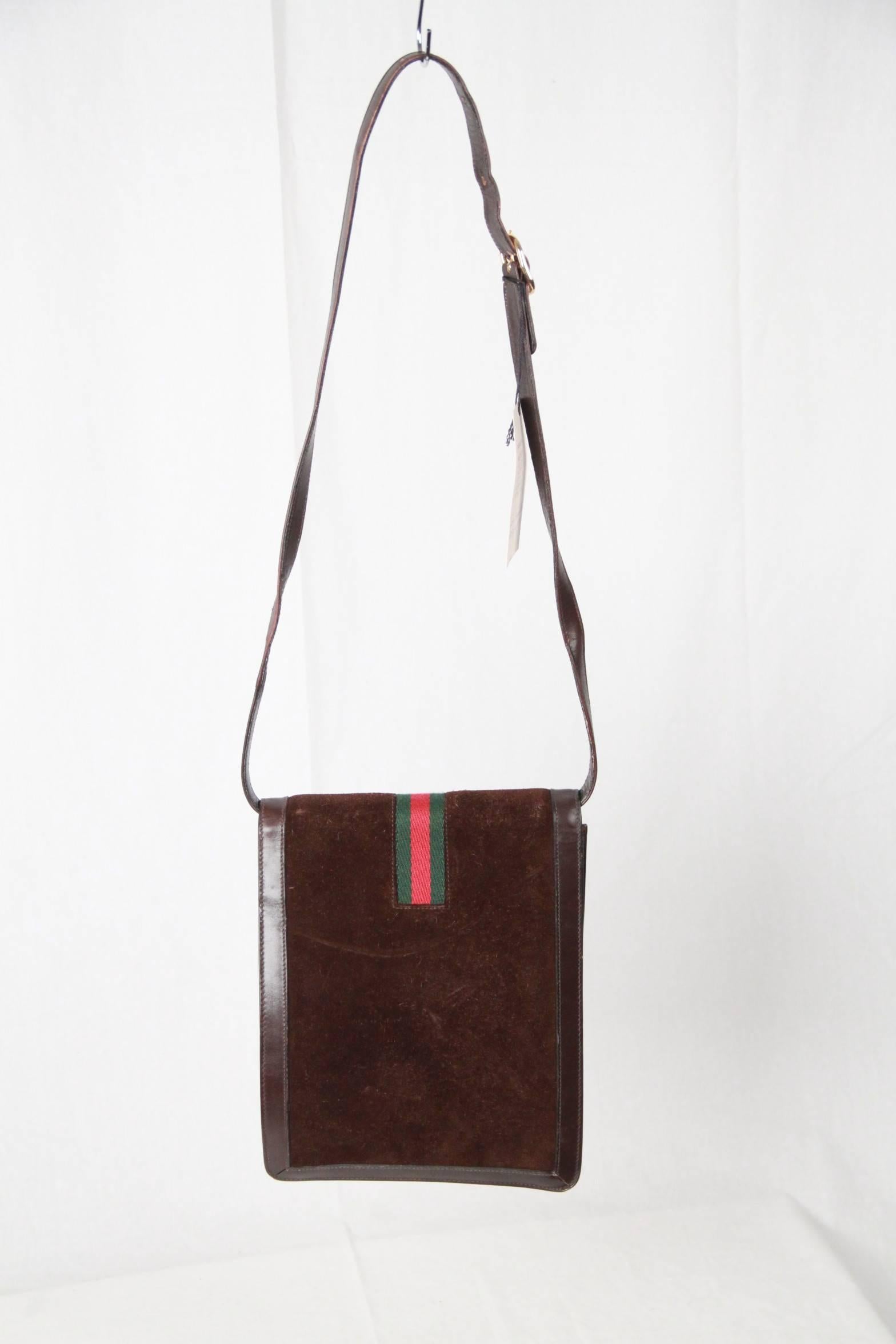 brown suede gucci bag