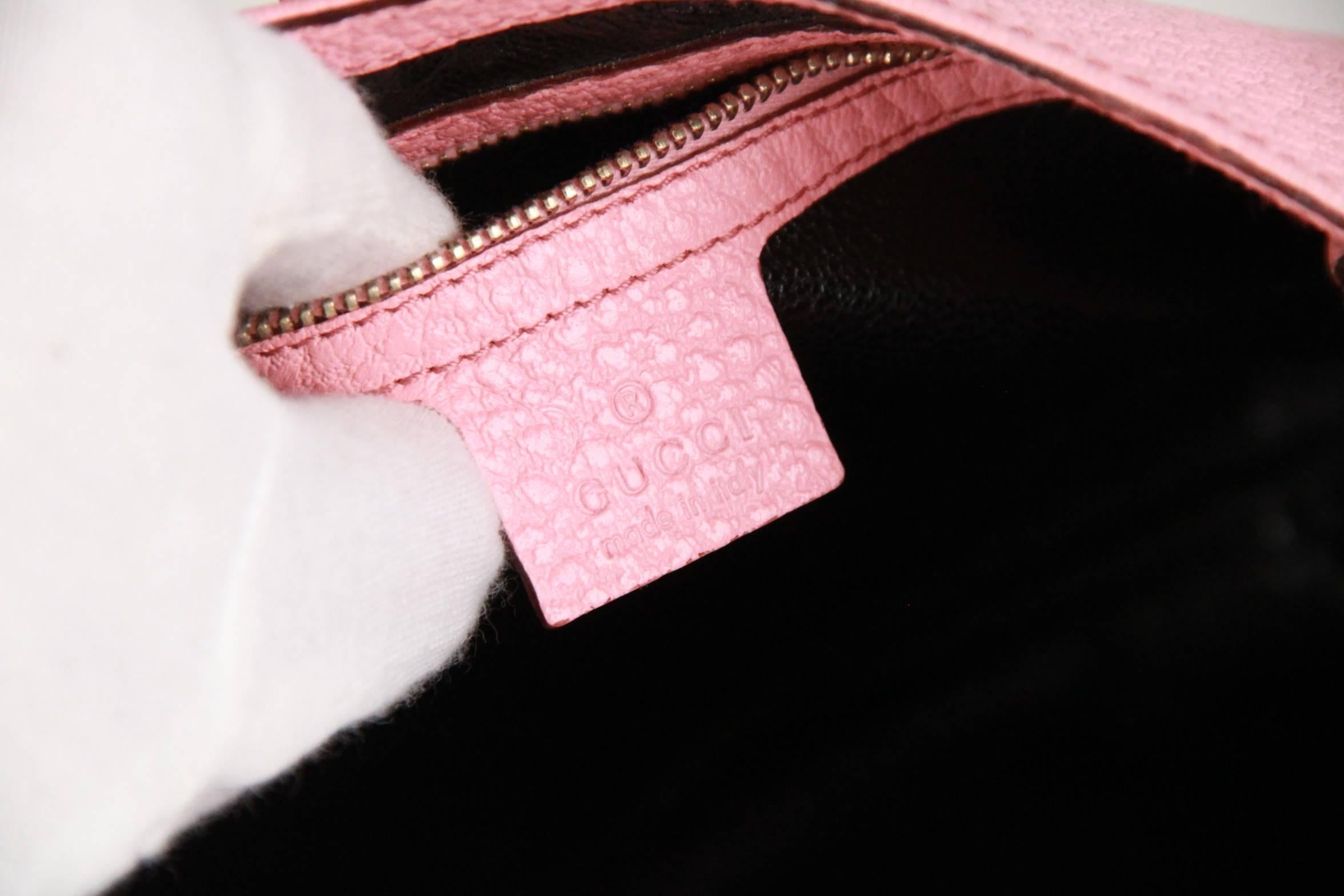 Gucci  Pink Leather Hobo Jackie O Shoulder Bag 2