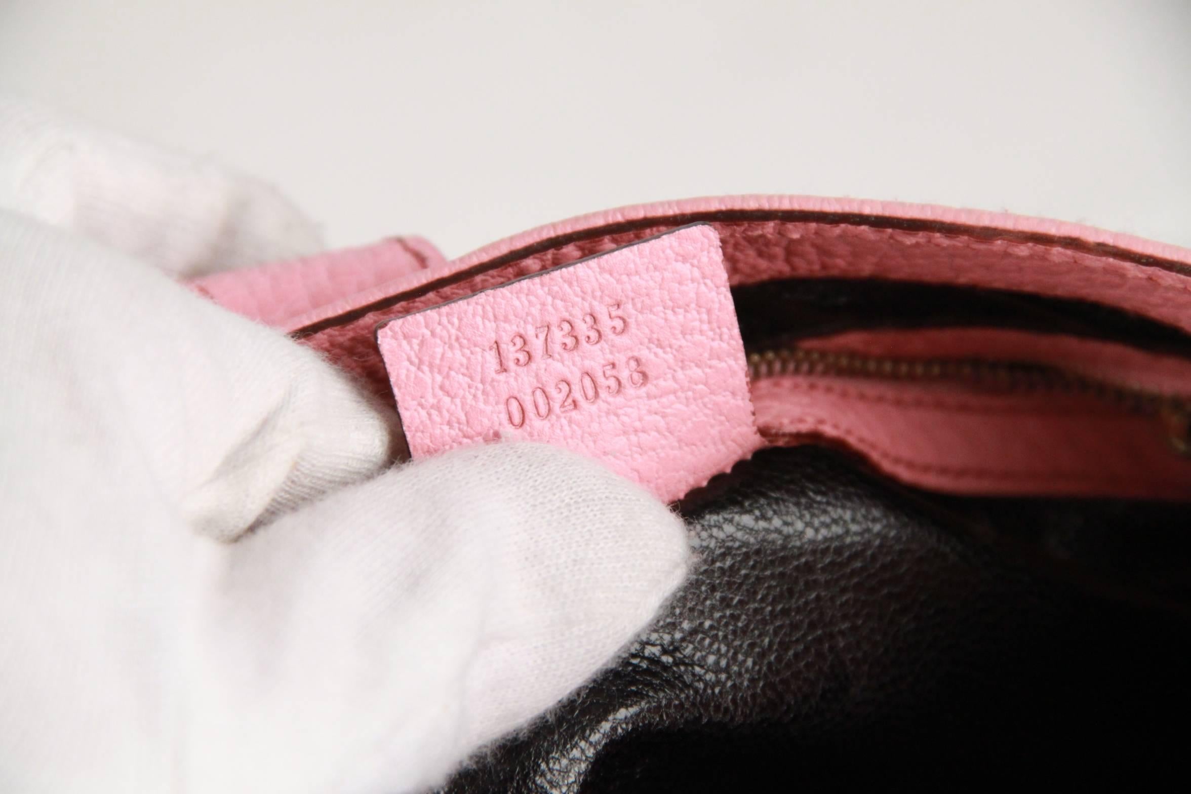 Gucci  Pink Leather Hobo Jackie O Shoulder Bag 3