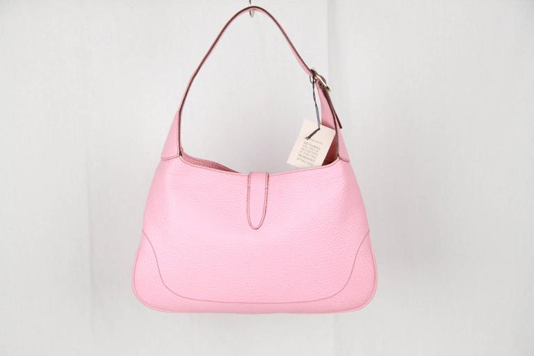 Gucci Pink Leather Hobo Jackie O Shoulder Bag For Sale at 1stDibs