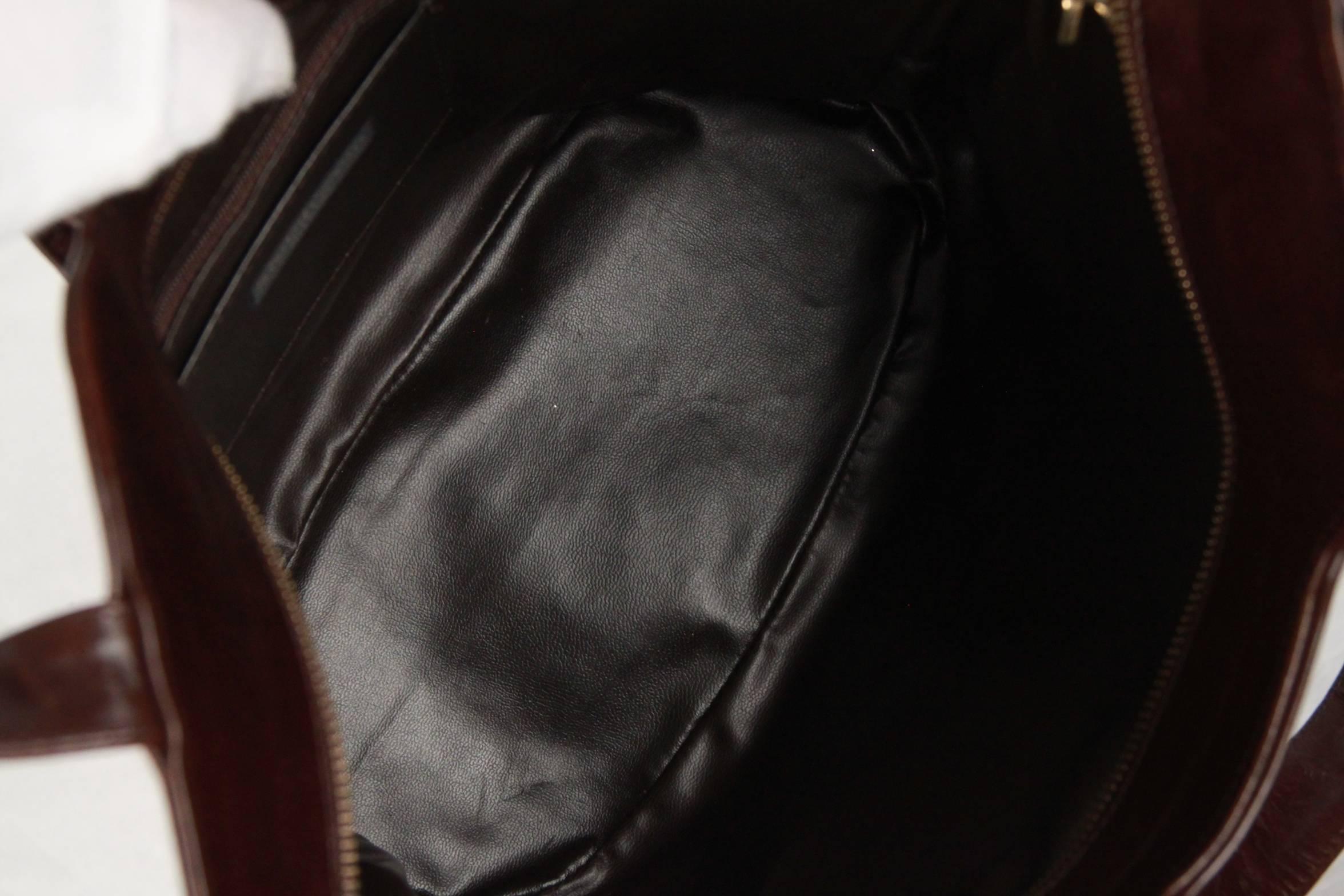 ROBERTA DI CAMERINO Brown Leather TOTE Shoulder Bag In Good Condition In Rome, Rome