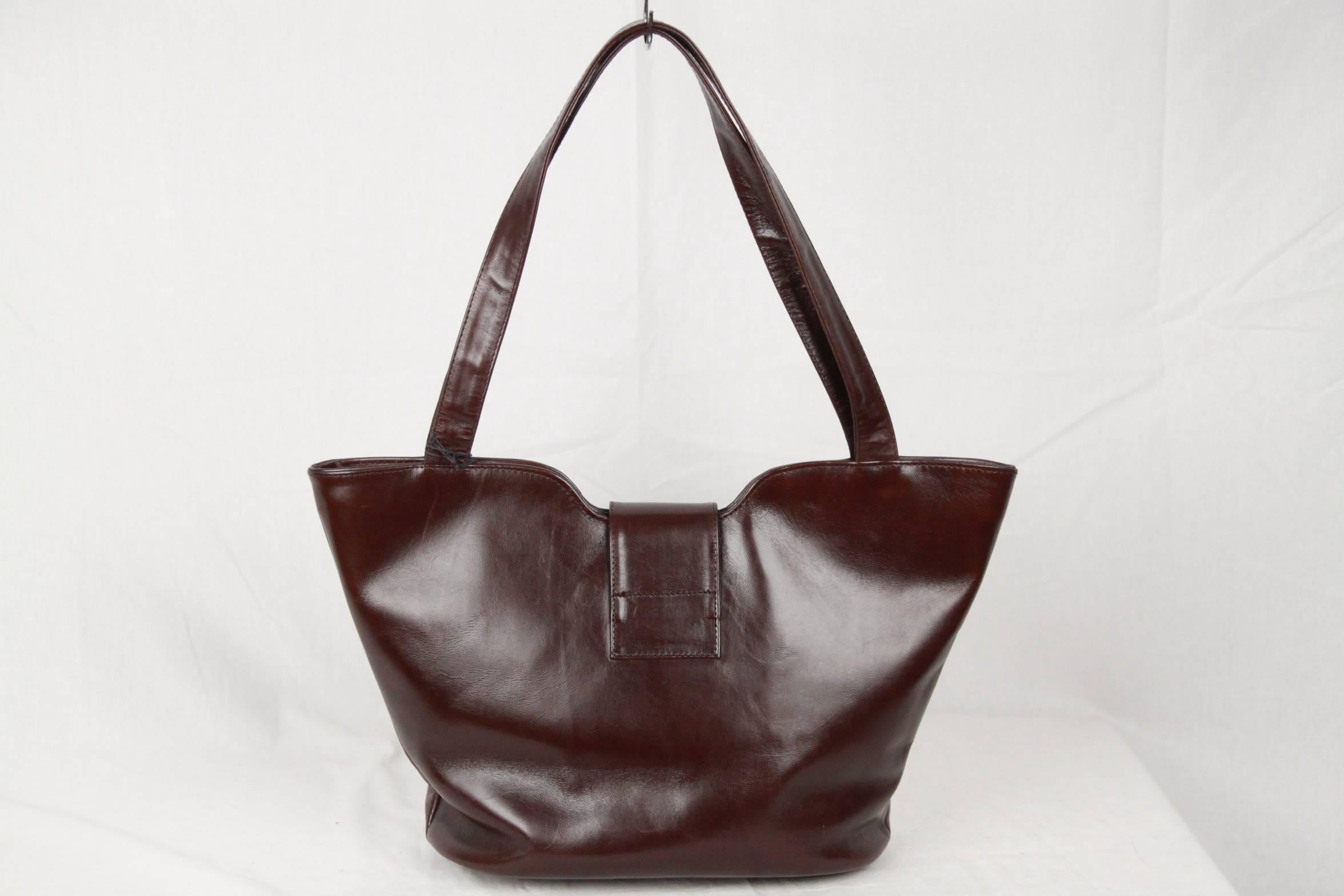 Women's ROBERTA DI CAMERINO Brown Leather TOTE Shoulder Bag