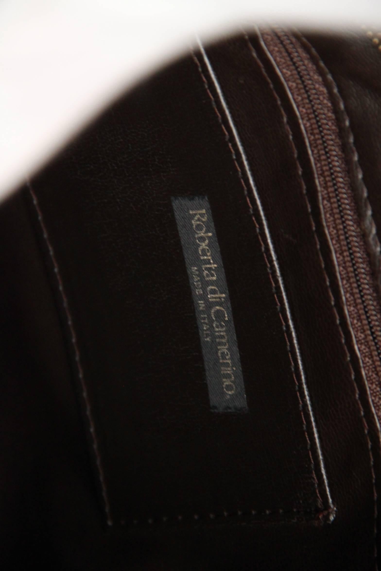 ROBERTA DI CAMERINO Brown Leather TOTE Shoulder Bag 3