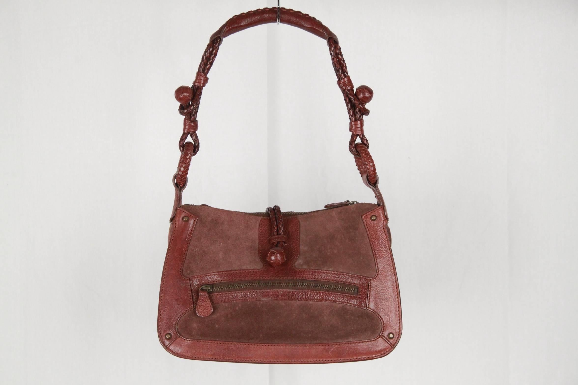 Women's ALEXANDER MCQUEEN Brown Suede & Leather SHOULDER BAG
