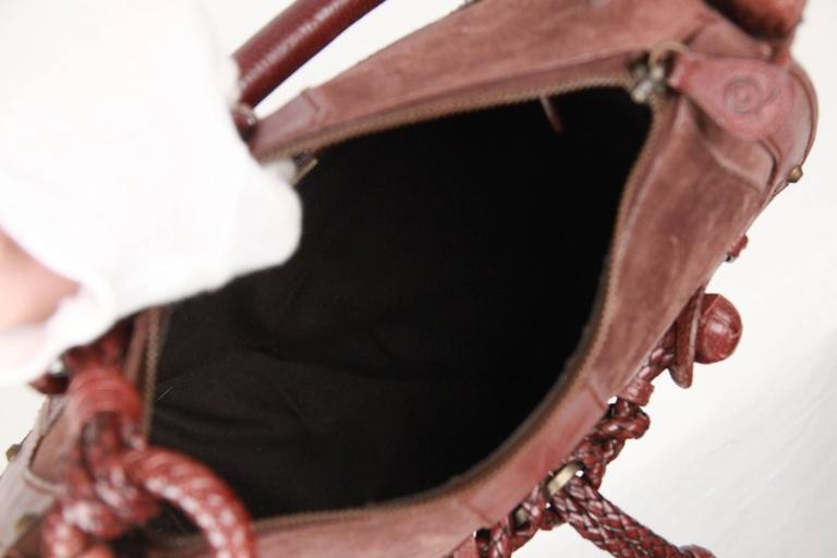 ALEXANDER MCQUEEN Brown Suede and Leather SHOULDER BAG For Sale at 1stdibs