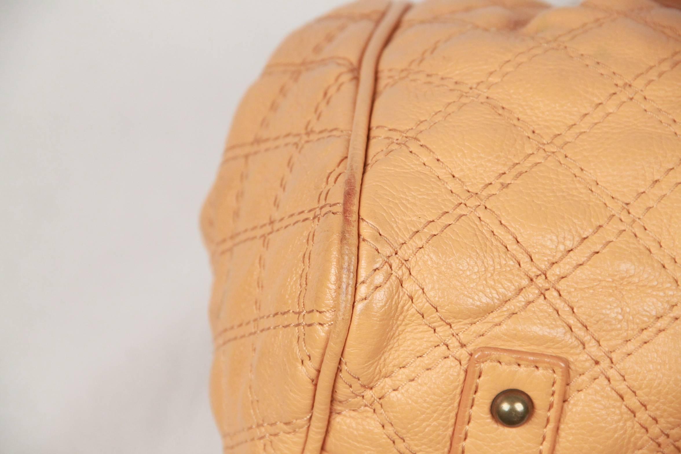 Orange Marc Jacobs Cream Quilted Leather STAM Doctor Bag
