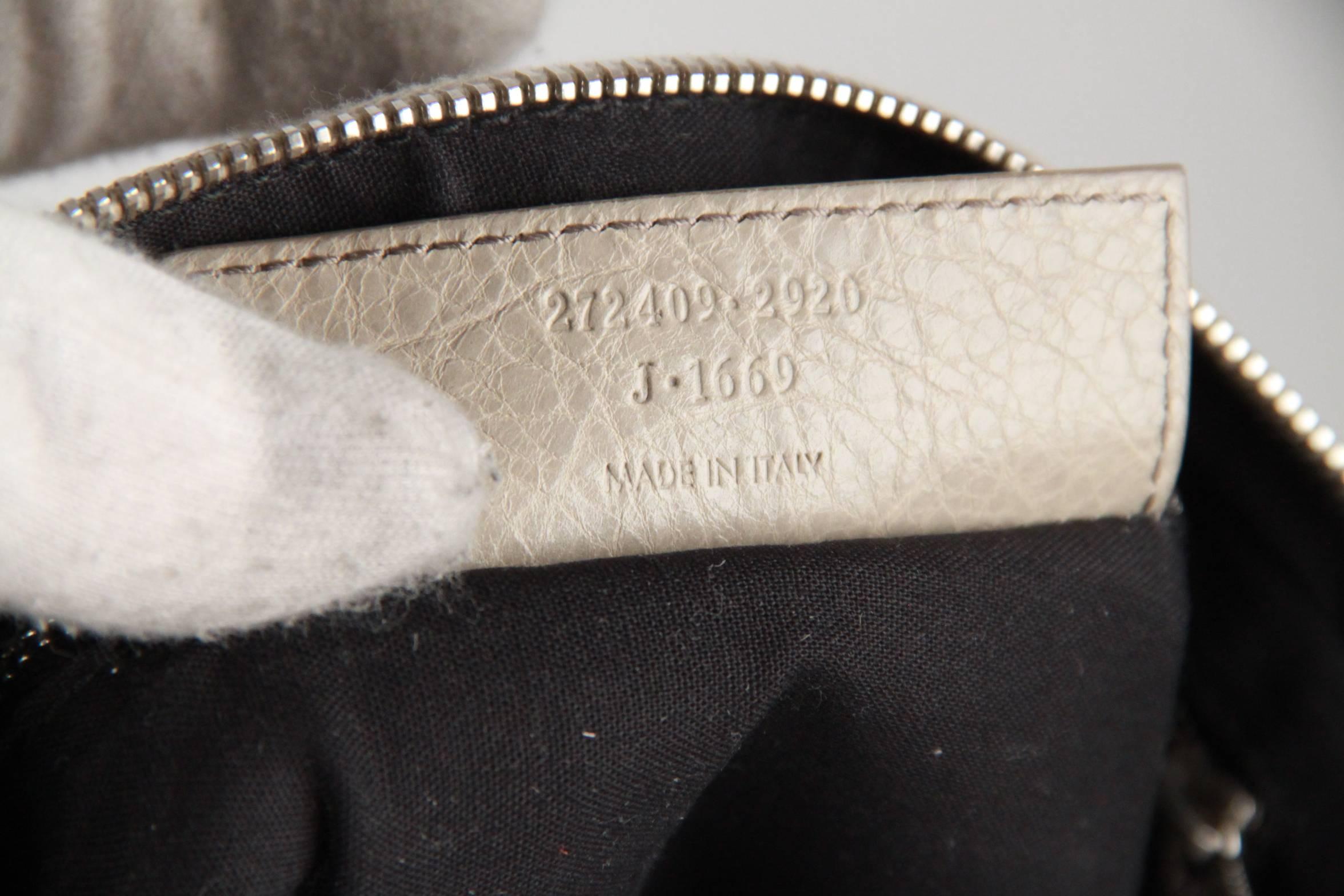 BALENCIAGA Gray Leather ARENA CLASSIC DAY Shoulder Bag 2
