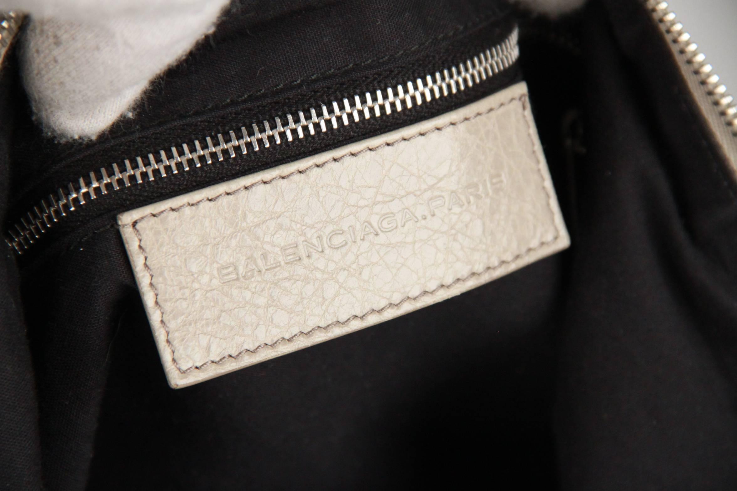 BALENCIAGA Gray Leather ARENA CLASSIC DAY Shoulder Bag 1