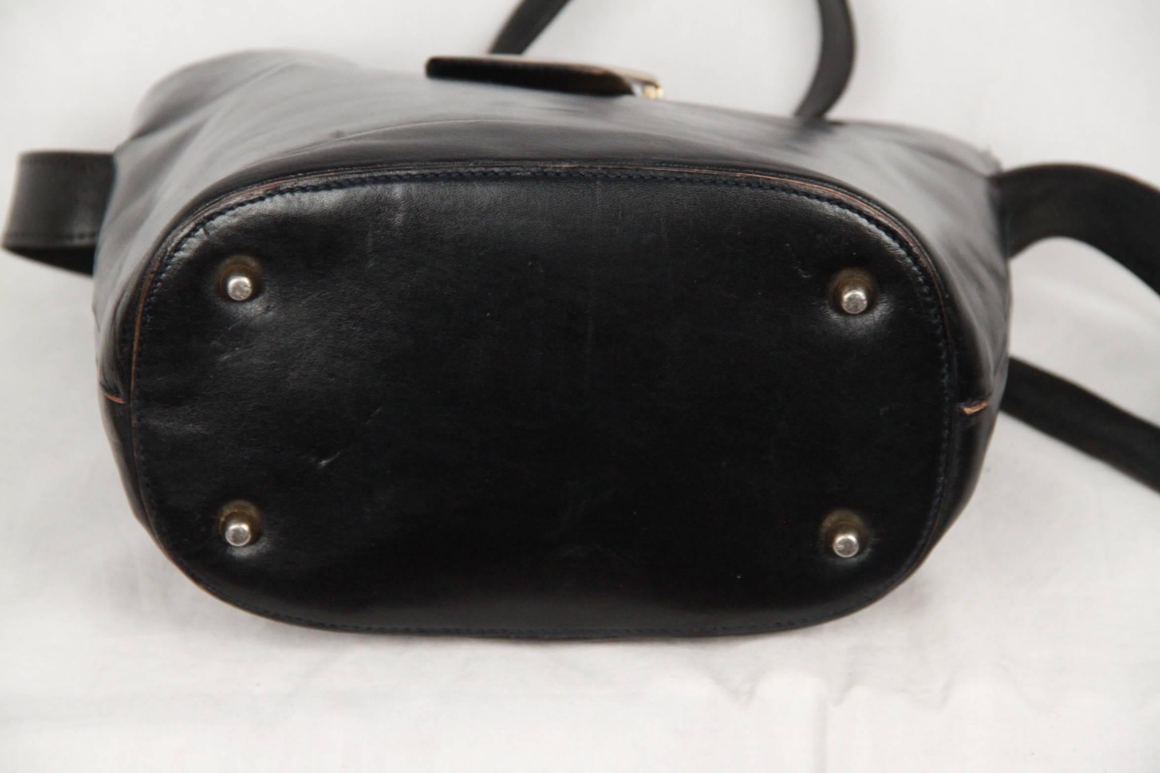 vintage black leather prada bag