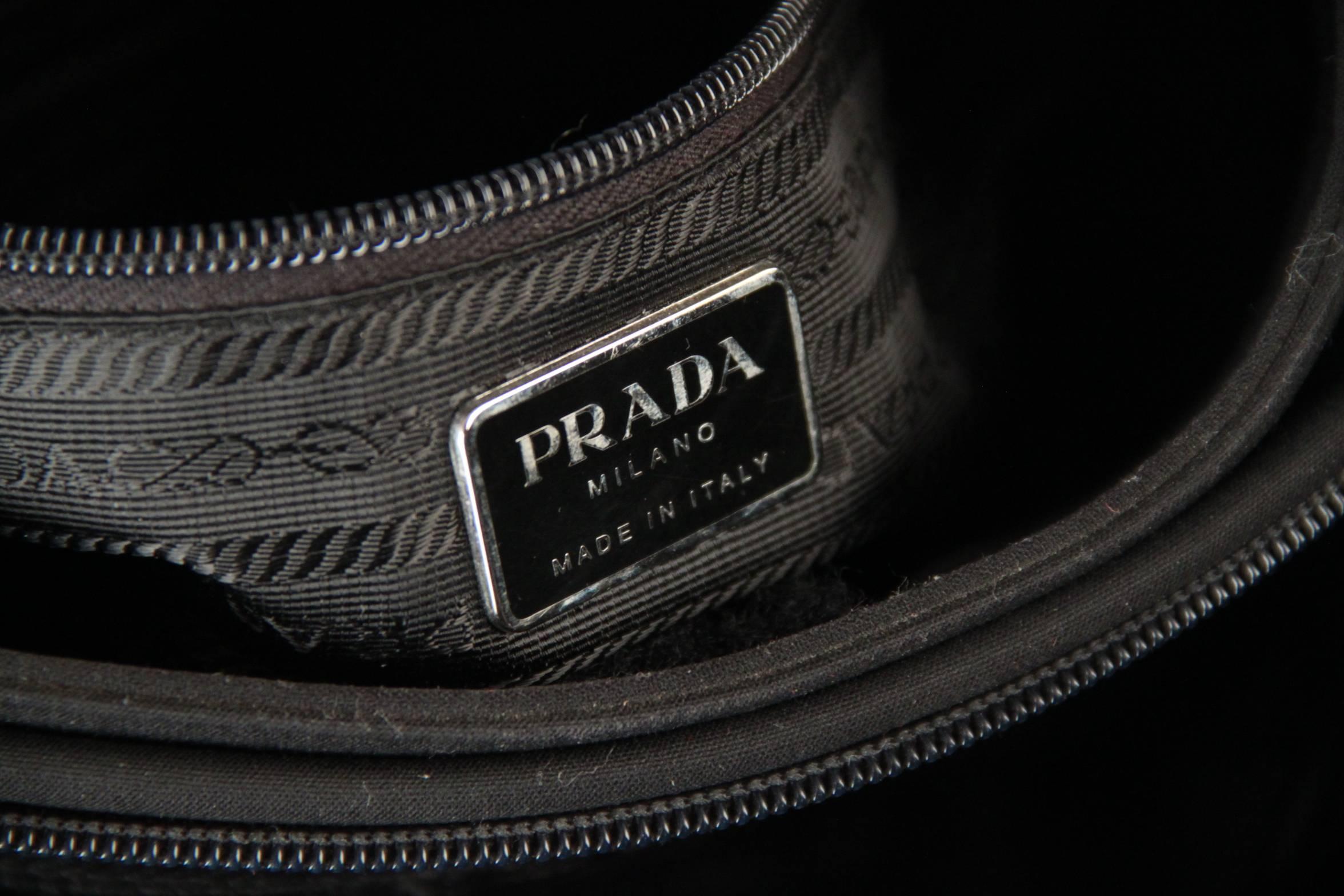 PRADA Black Neoprene Fabric  SHOULDER BAG 1