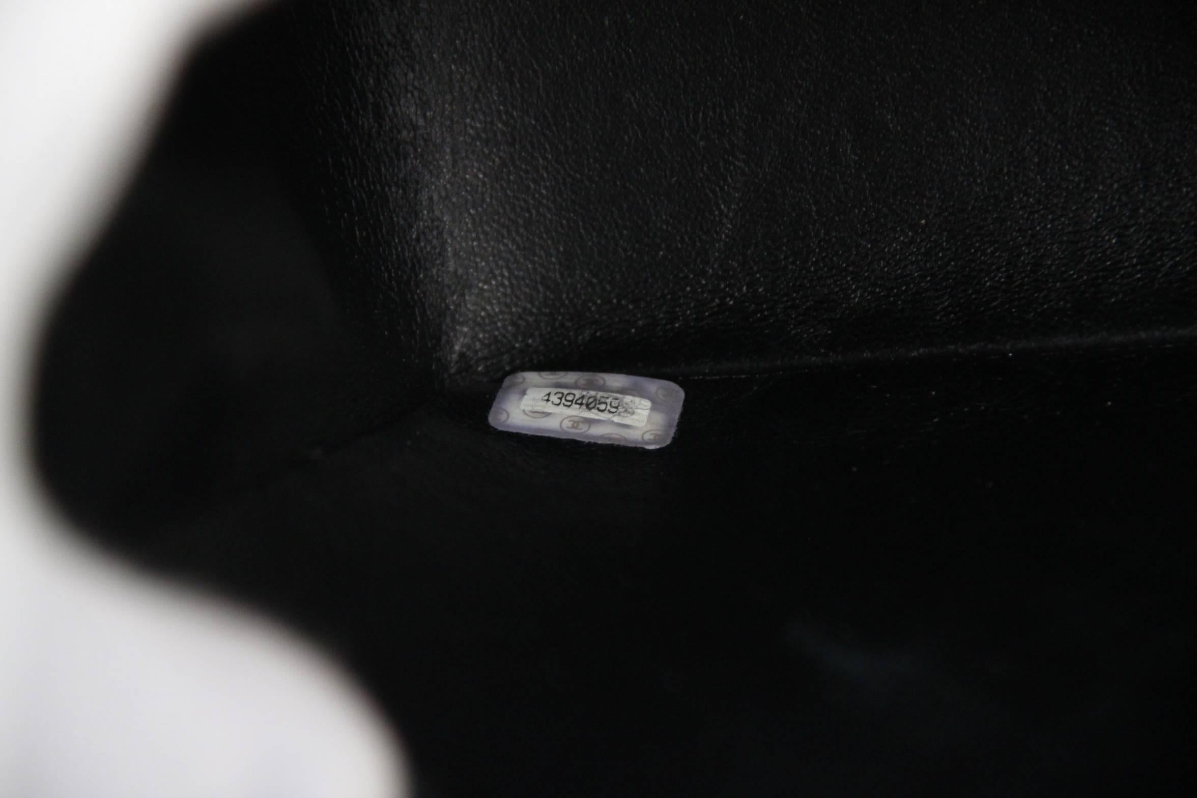 CHANEL Vintage Black QUILTED Leather JUMBO CLASSIC FLAP Shoulder Bag 3