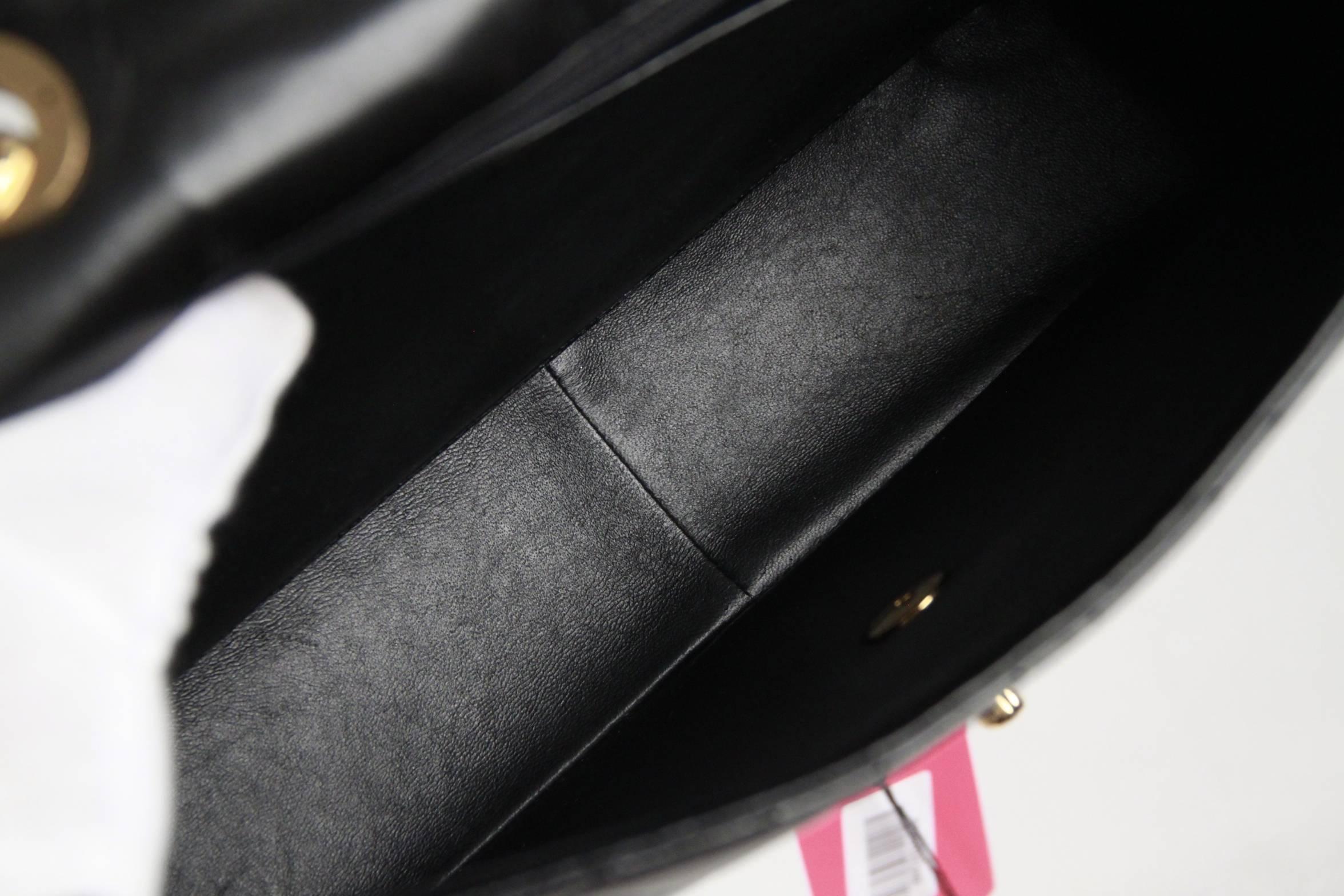CHANEL Vintage Black QUILTED Leather JUMBO CLASSIC FLAP Shoulder Bag 5