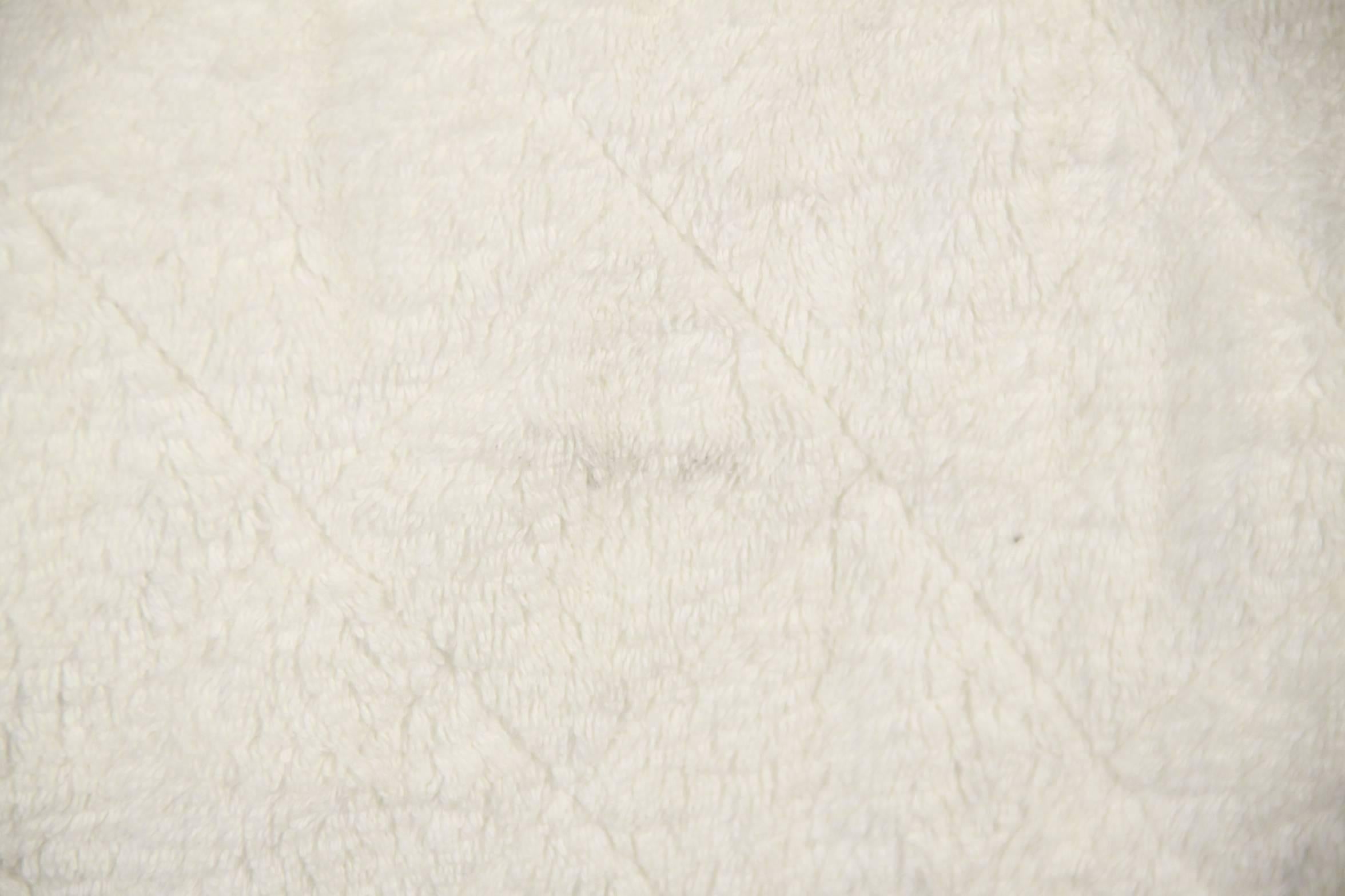 HERMES PARIS White Terry Cloth Cotton BEACH BAG w/ Embroidered Tiger 4