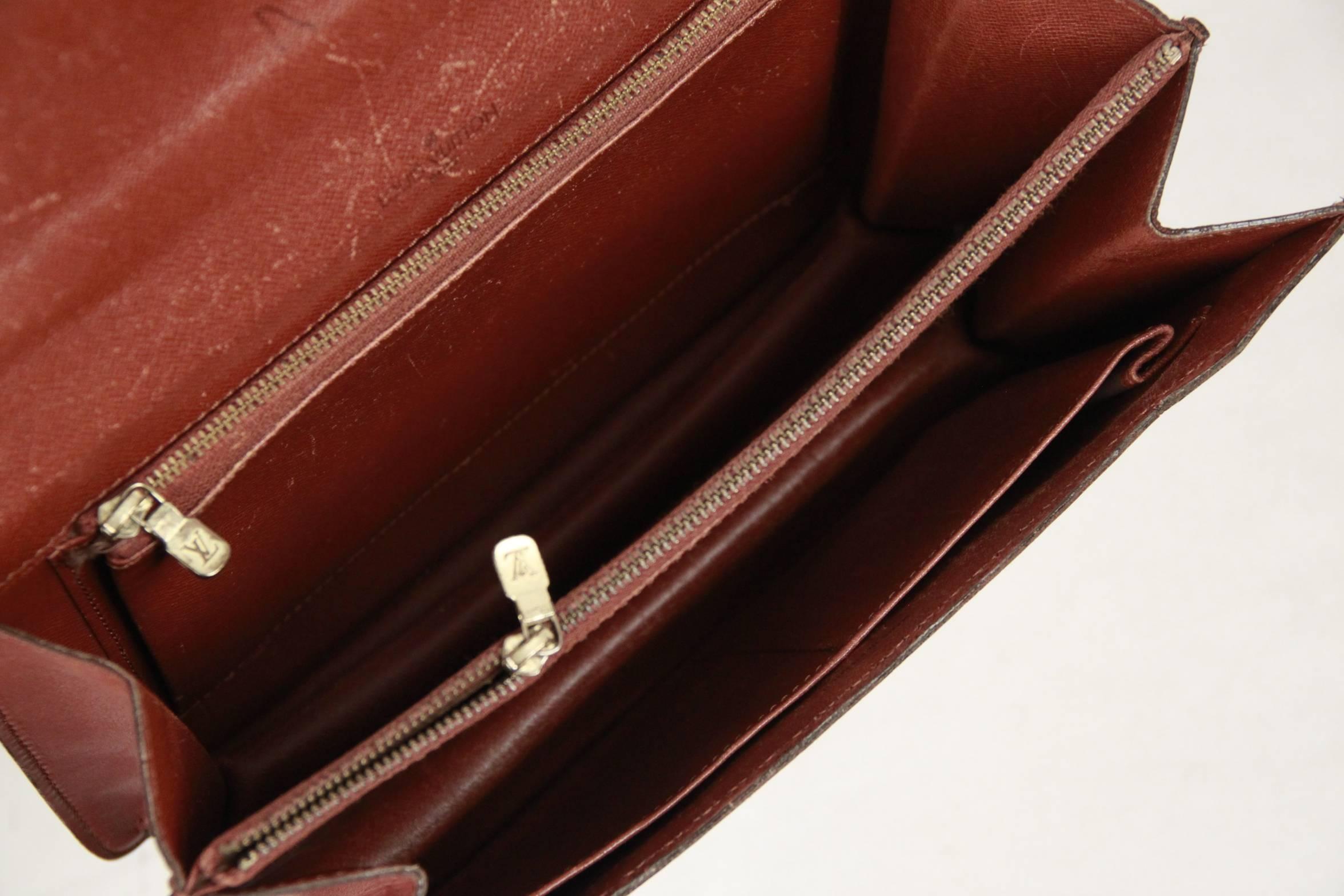 LOUIS VUITTON Vintage Brown MONOGRAM Canvas CONCORDE Handbag 1
