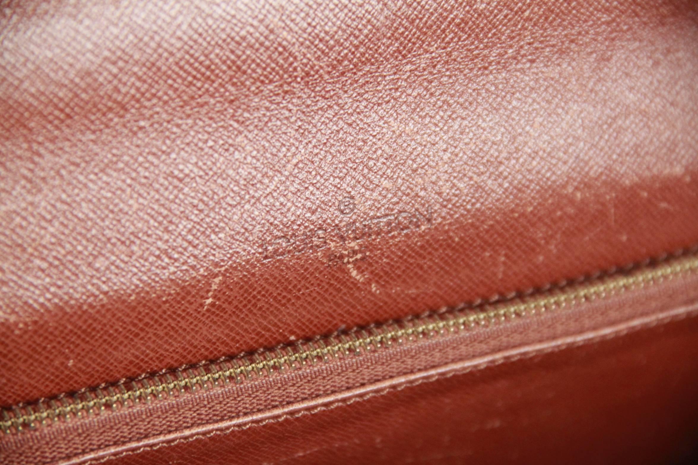 LOUIS VUITTON Vintage Brown MONOGRAM Canvas CONCORDE Handbag 2