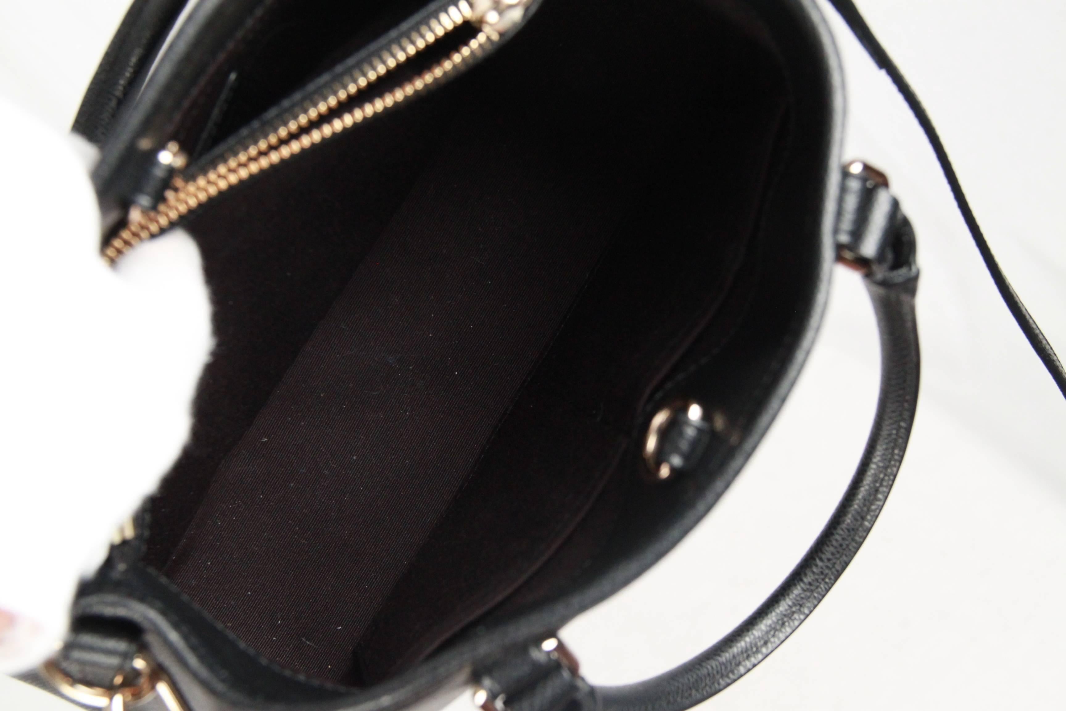 COACH Black Leather Small MARGOT Bag HANDBAG w/ Strap 1