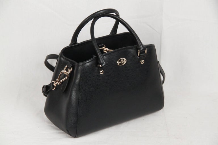 COACH Black Leather Small MARGOT Bag HANDBAG w/ Strap For Sale at 1stDibs | coach  black bags, margot purses, black coach purse with gold hardware