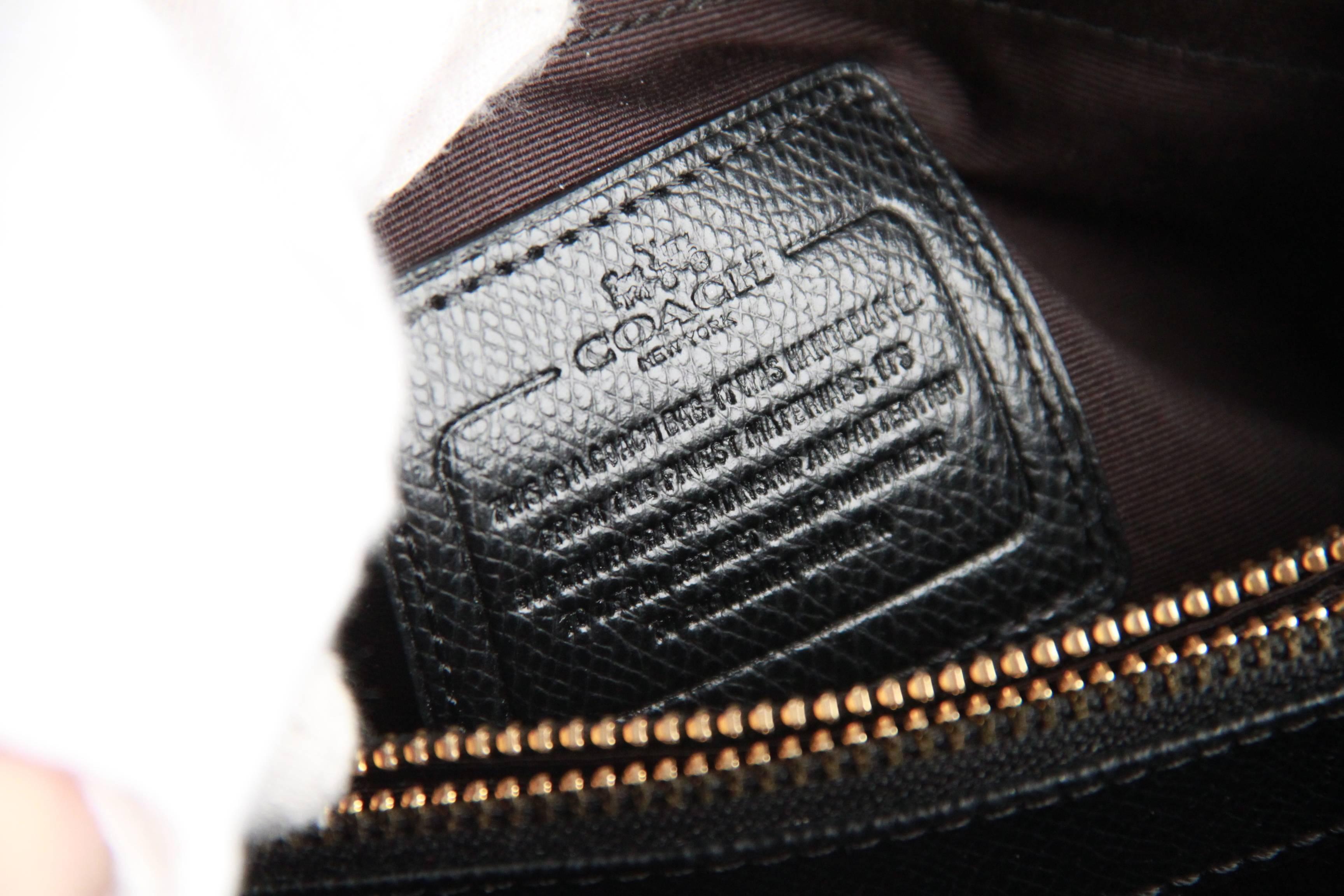 COACH Black Leather Small MARGOT Bag HANDBAG w/ Strap 2