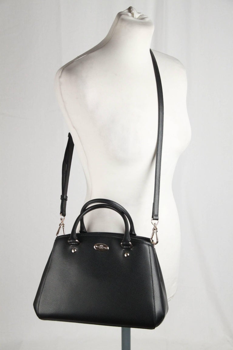 coach small black leather shoulder bag